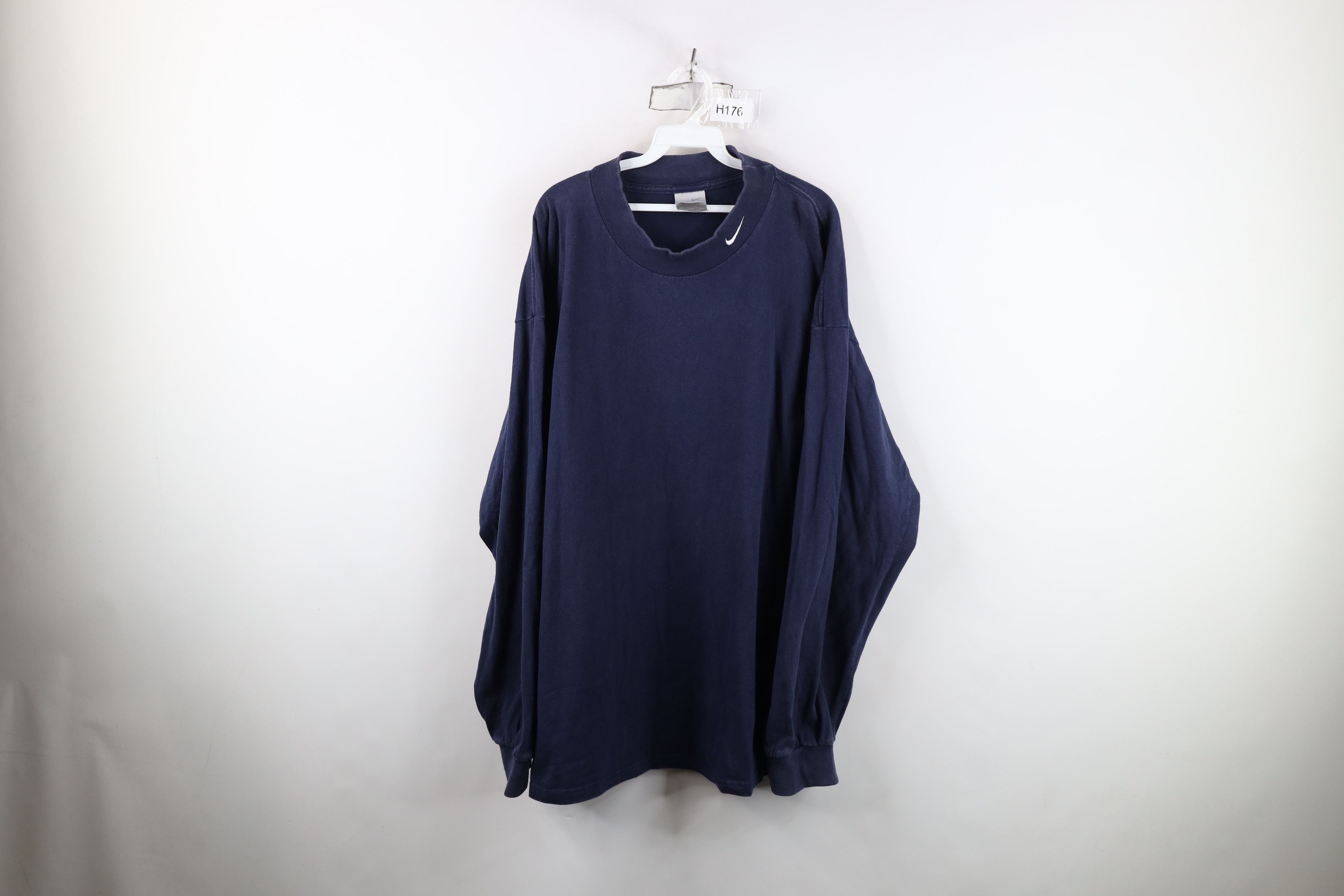 Nike Vintage Nike Scott Mini Swoosh Heavyweight Mock Neck T-Shirt Size US XXL / EU 58 / 5 - 1 Thumbnail