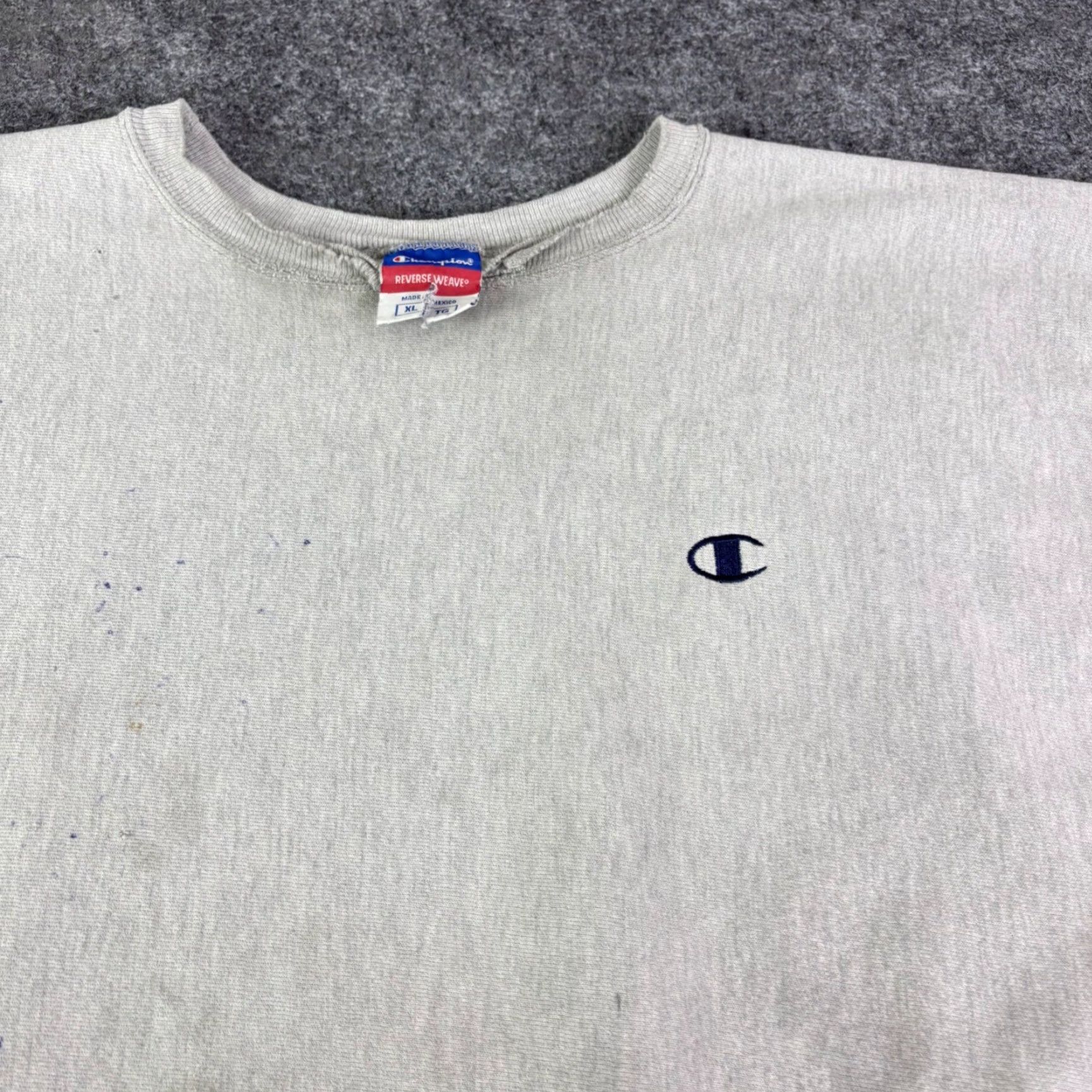 Champion VINTAGE Champion Sweatshirt Wide Reverse Weave Crew Neck XL Mens Gray 90s Size US XL / EU 56 / 4 - 8 Thumbnail