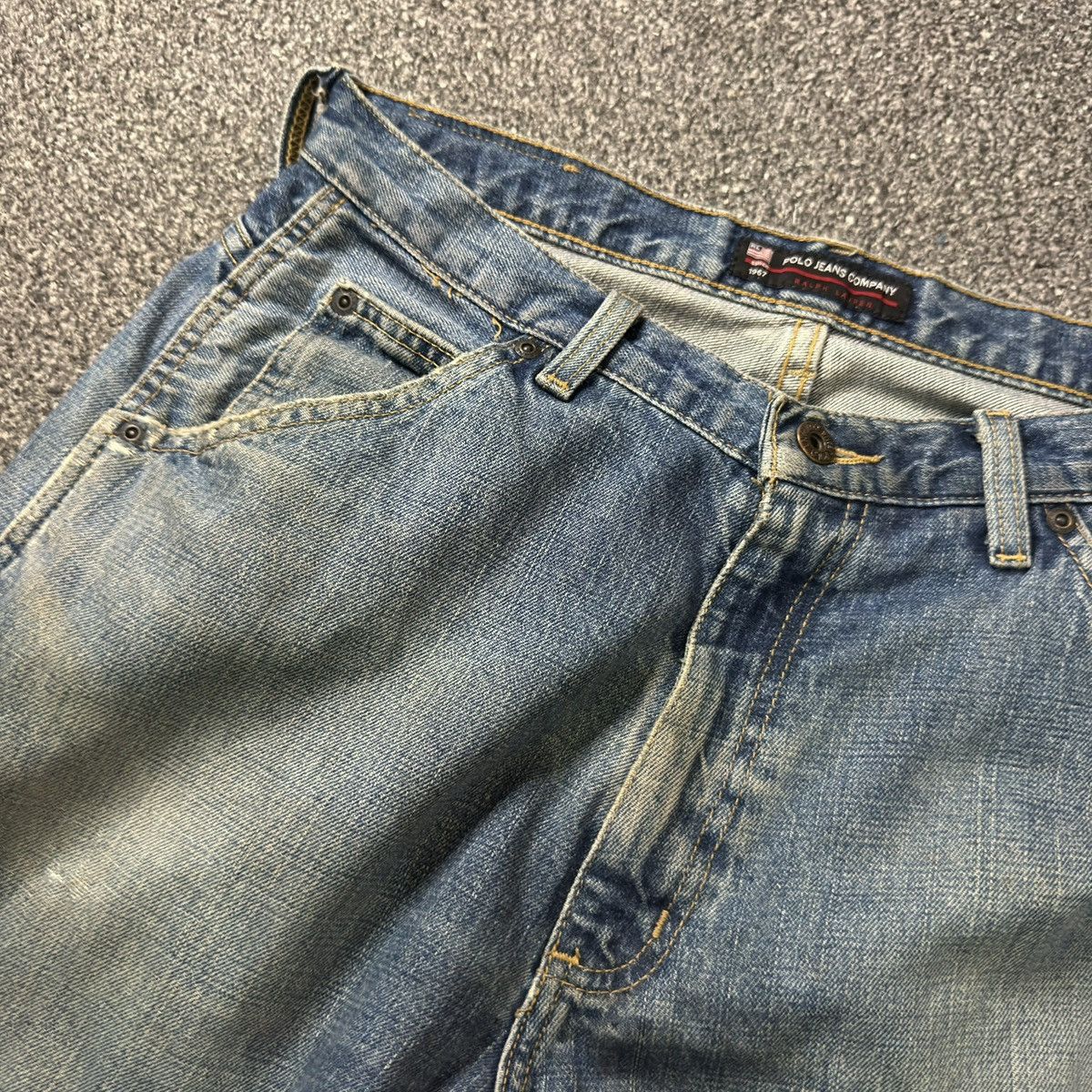 RRL Ralph Lauren Vintage Ralph Lauren C5 Freemont Carpenter Distressed Denim Size US 32 / EU 48 - 15 Thumbnail