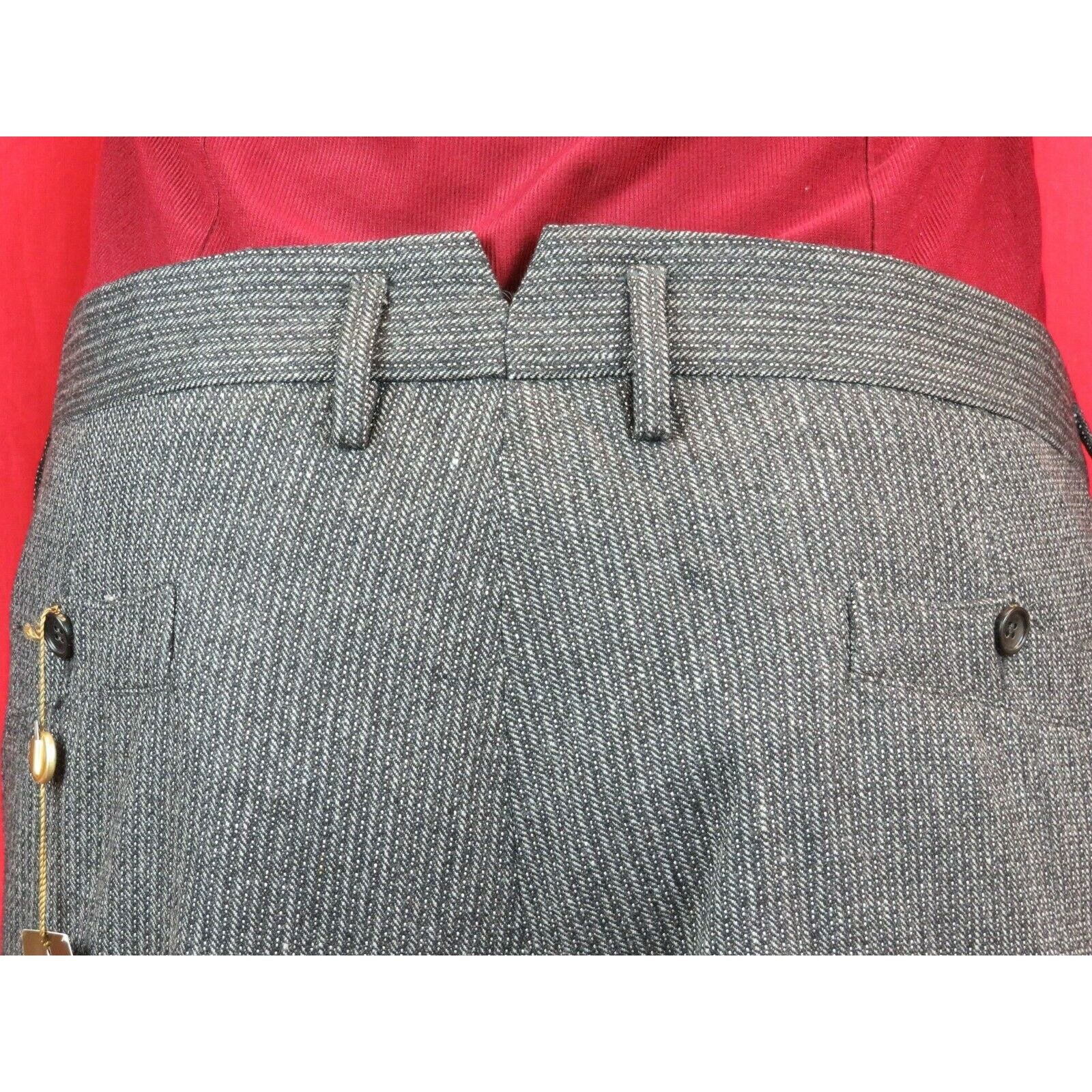 Gucci GUCCI 244181 GRAY STRIPED WOOL CLASSIC PANTS 50 W 36 Size US 34 / EU 50 - 5 Thumbnail