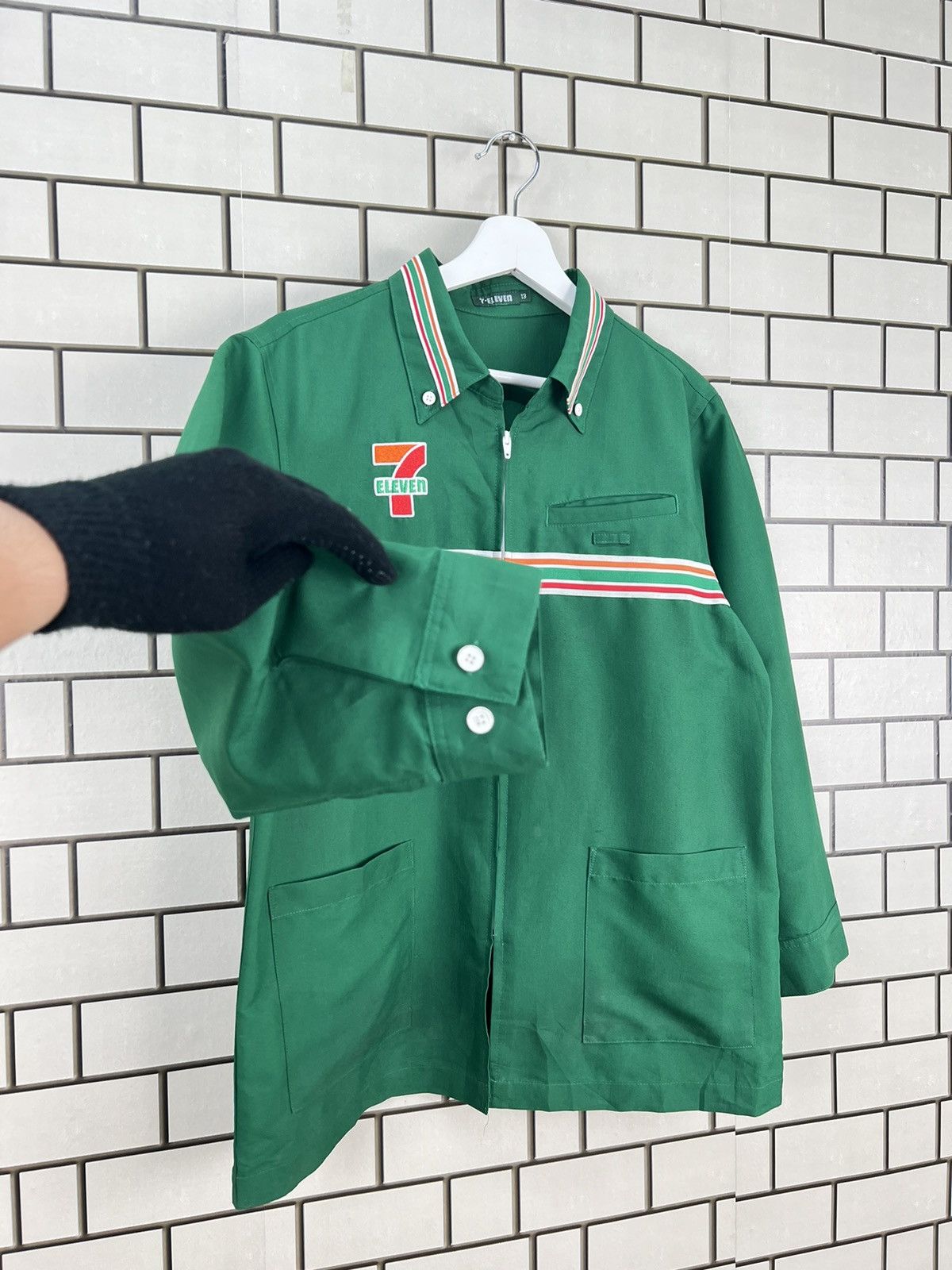 Japanese Brand × Vintage Vintage 7-ELEVEN Japanese Worker Uniform Shirt Jacket Size US M / EU 48-50 / 2 - 4 Thumbnail