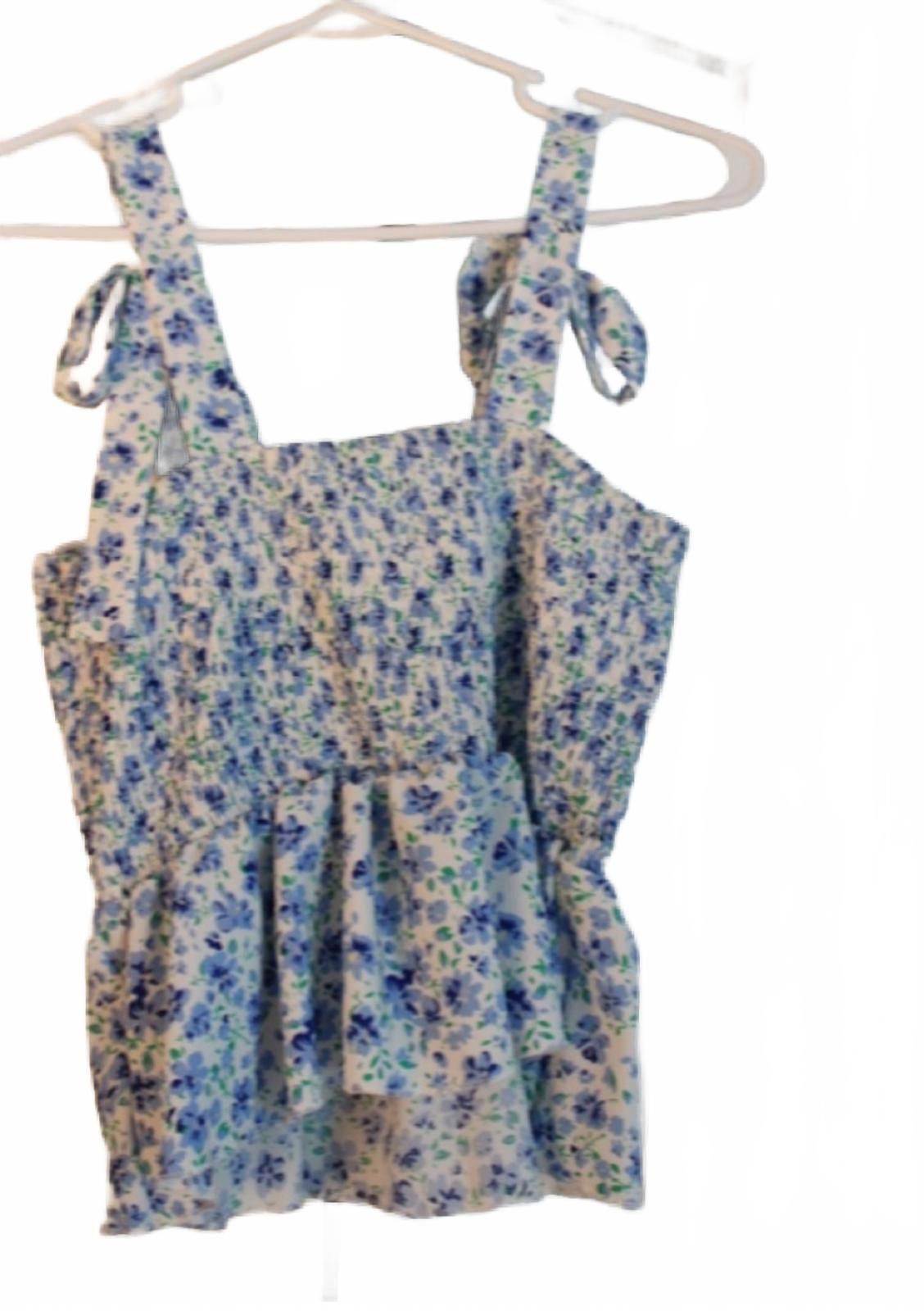 Shein NWOT SHEIN Women's Floral Print Sleeveless Top Tie Straps S Size S / US 4 / IT 40 - 2 Thumbnail