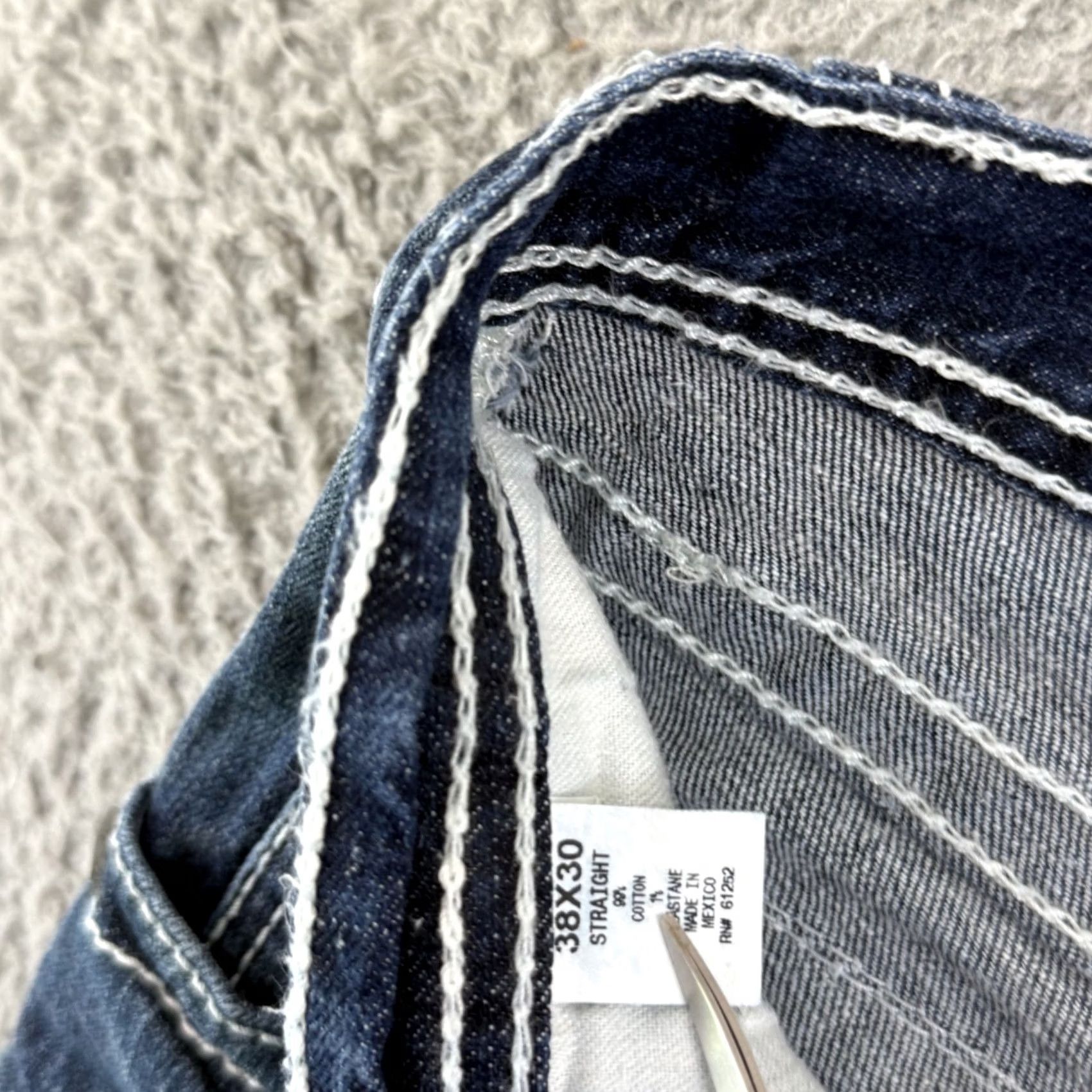 Decree Decree Jeans Mens 38x30 Blue Washed Denim Bootcut Cowboy Western Outdoor Jeans Mens Regular 38x30 Blue Denim Bootcut Cowboy Western Outdoor Size US 38 / EU 54 - 6 Thumbnail