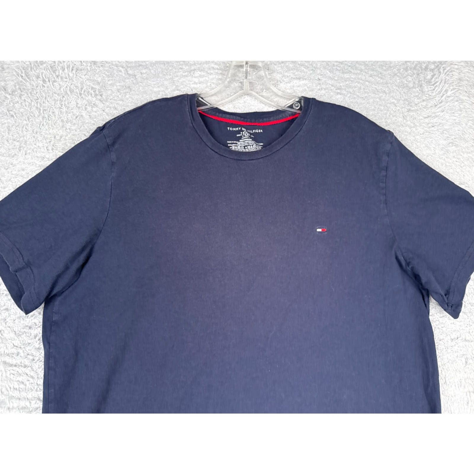 Tommy Hilfiger Tommy Hilfiger Shirt 100% Cotton Adult Large Blue Short Sleeve Crew Neck READ Size US L / EU 52-54 / 3 - 4 Thumbnail