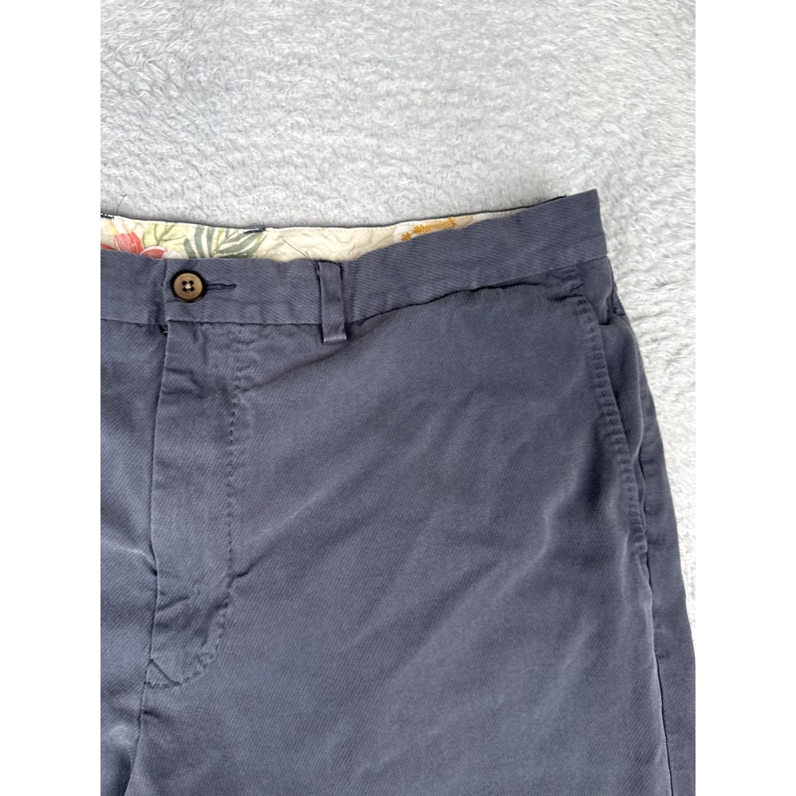 Tommy Bahama Tommy Bahama Shorts Mens 38 Gray Silk Cotton Chino Flat Front 10" Beach Vacation Size US 38 / EU 54 - 5 Thumbnail