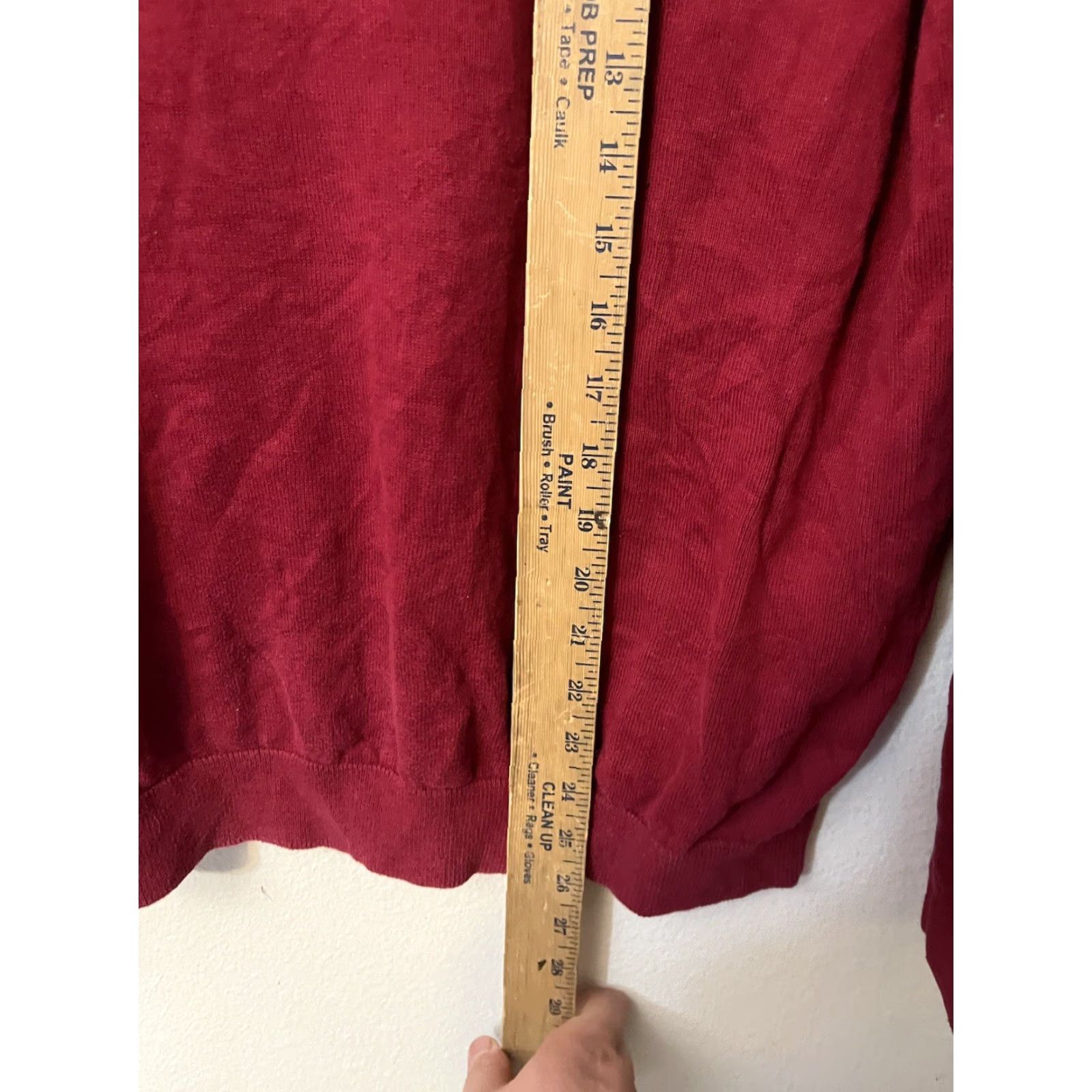 Lacoste LACOSTE VINTAGE V-Neck Sweater Men's Large Regular Fit Solid Bordeaux Red Classic Preppy Office Career Size US L / EU 52-54 / 3 - 5 Thumbnail