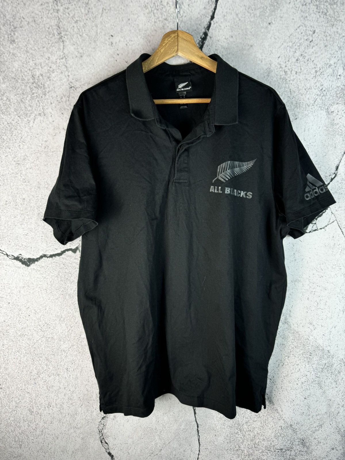 Adidas × Canterbury of New Zealand All Blacks Rugby Polo Shirt Black New Zealand Adidas Size US XL / EU 56 / 4 - 1 Thumbnail