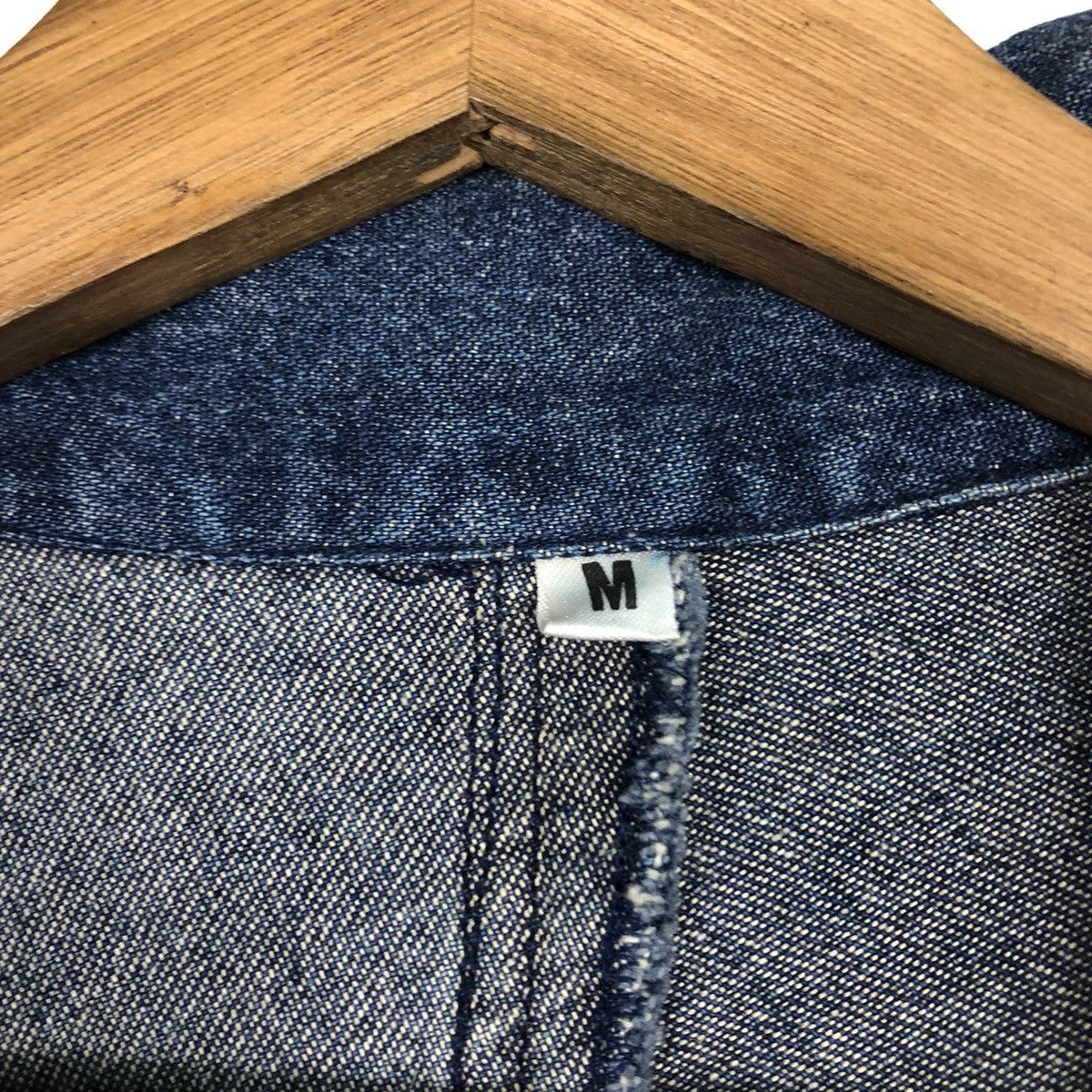 Japanese Brand 📌Vintage Denim Jacket Unbranded Floral Embroidered Big Logo Size US M / EU 48-50 / 2 - 18 Thumbnail