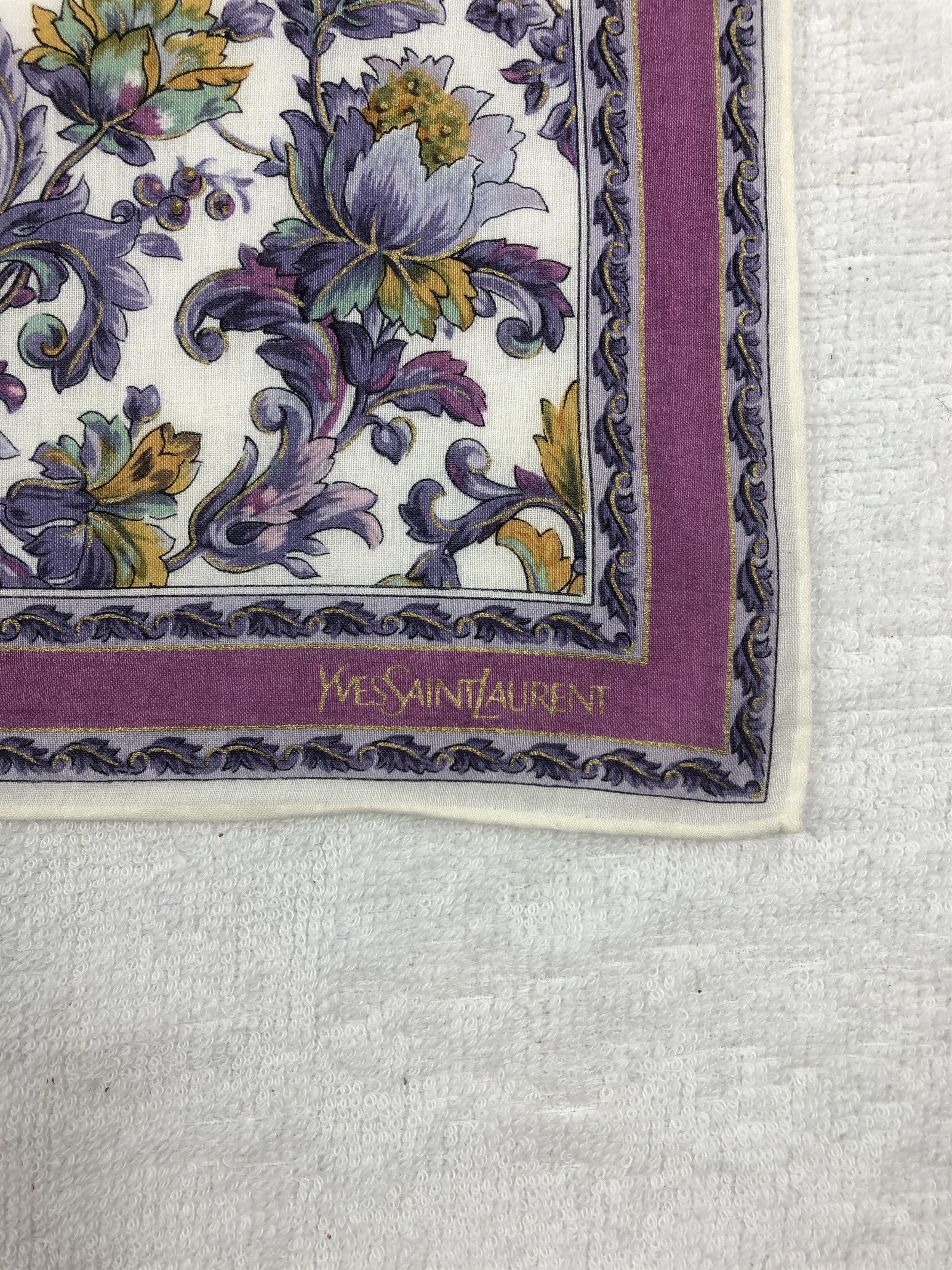 Vintage Yves Saint Laurent Handkerchief / Bandana / Neckerchief Size ONE SIZE - 4 Thumbnail