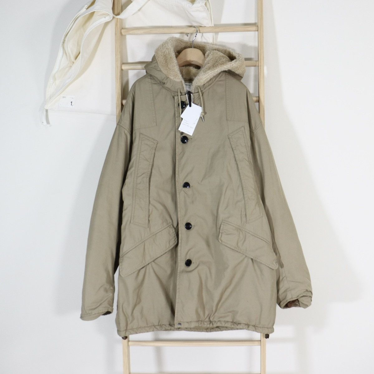 image of Visvim 19Aw Wright Field Parka Beige, Men's (Size Small)