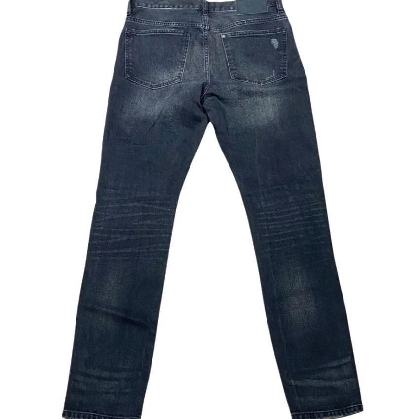 H&M H&M Ripped Jeans W30” L31” Slim Washed Black Button Fly Mens Used 5 Pocket Pants Size US 30 / EU 46 - 2 Thumbnail