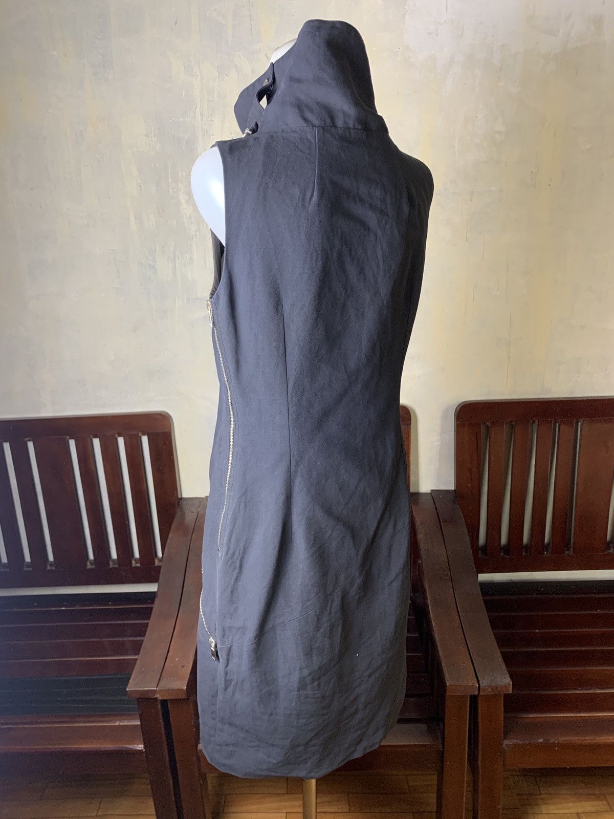 Michael Kors Michael Kors Black Asymmetrical Multi Zip Maxi Dress Size M / US 6-8 / IT 42-44 - 3 Thumbnail