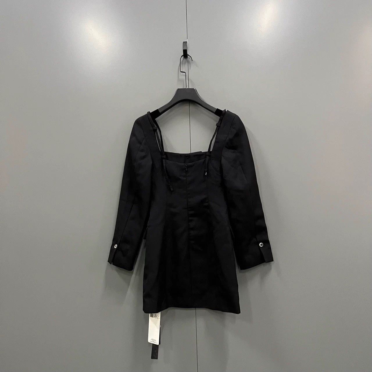Jacquemus JACQUEMUS Black Mini Square-neck Dress 34 New Size XS / US 0-2 / IT 36-38 - 2 Thumbnail