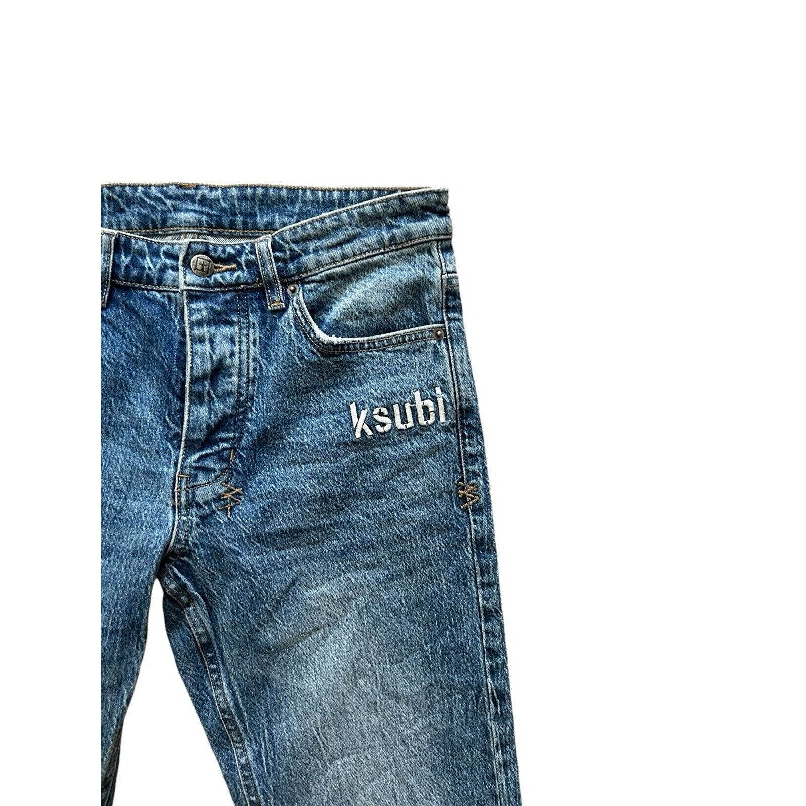 Ksubi Ksubi Jeans Mens Hazlow Straight Fit Blue $240 Size 30/32 Size US 30 / EU 46 - 3 Thumbnail