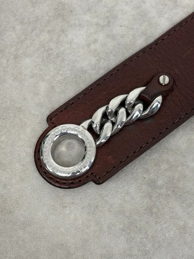 Dolce & Gabbana 2000s Dolce & Gabbana Brown Leather Chain Bracelet Size ONE SIZE - 6 Thumbnail