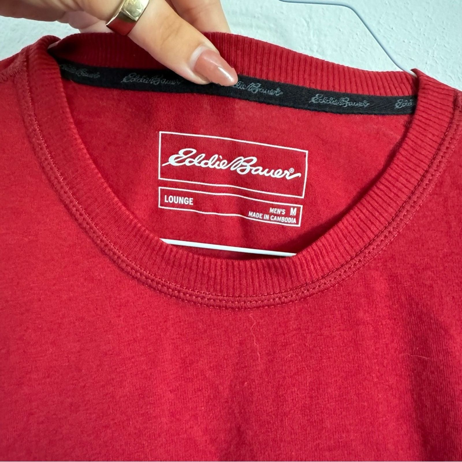Eddie Bauer EDDIE BAUER Dark Red Slim Short Sleeve Crew Tee Shirt Top Size US M / EU 48-50 / 2 - 8 Thumbnail