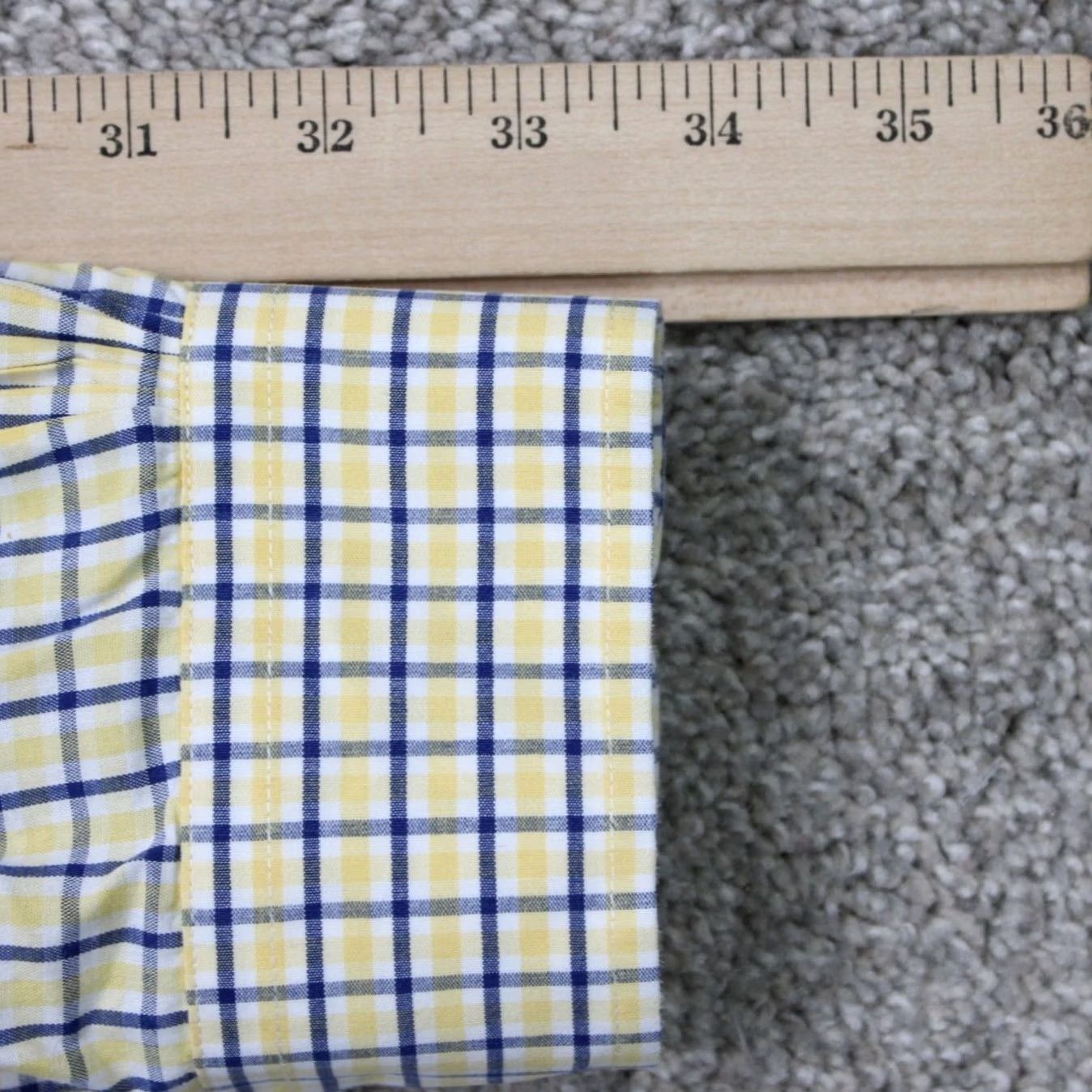 Brooks Brothers Brooks Brothers 1818 Shirt Mens XL Yellow/Blue Check Regent Cotton Long Sleeve Button-Up Shirt Size US XL / EU 56 / 4 - 7 Thumbnail