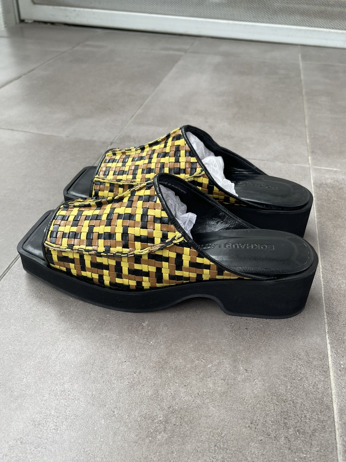 Eckhaus Latta !DS! SS23 Eckhaus Latta Olive Combo Men Slide M Size US 8 / EU 41 - 9 Thumbnail