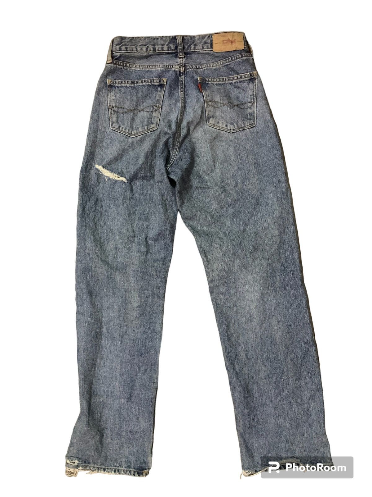 Japanese Brand Ungrid Distressed Denim Flare Denim Jeans Size US 28 / EU 44 - 2 Thumbnail