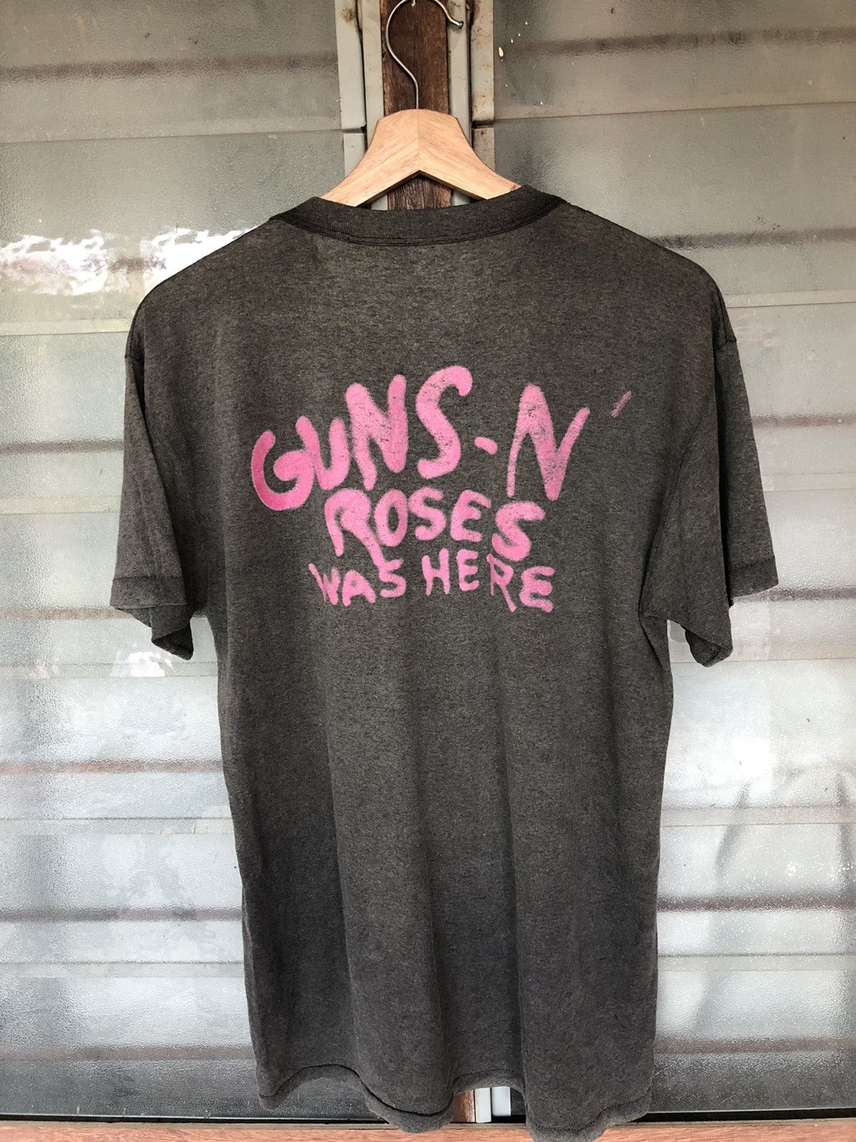 Band Tees × Guns N' Roses × Vintage Vintage 80’s Gun’s and Roses Was Here Faded Shirt Tee Rare Size US M / EU 48-50 / 2 - 9 Thumbnail