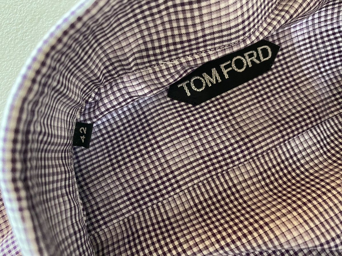 Tom Ford Tom Ford 🇮🇹 Violet Vibrations glen check shirt 16.5 42e NEW Size US L / EU 52-54 / 3 - 6 Thumbnail