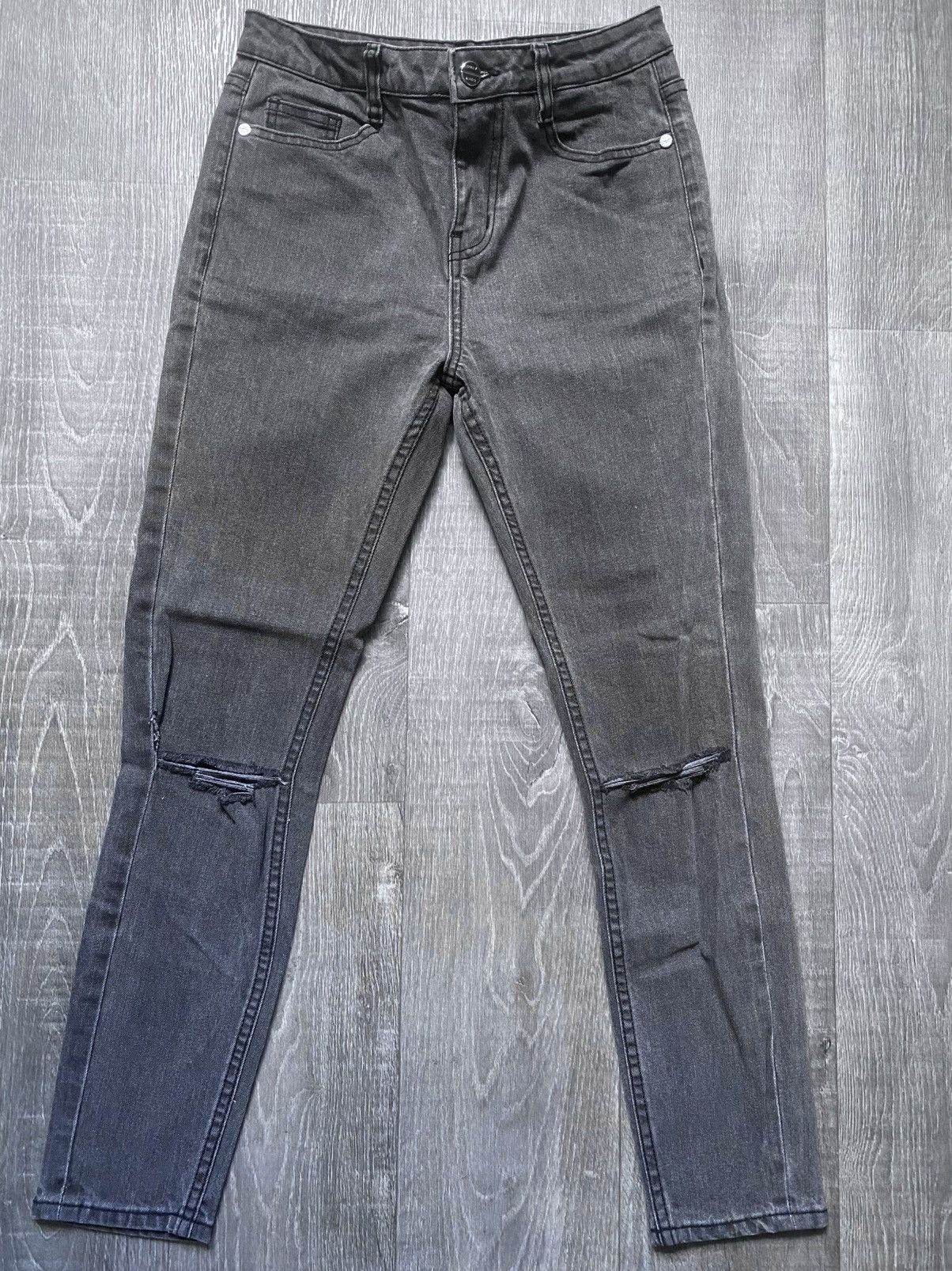 Obey Women’s Obey Worldwide Torn Distress Gray Cotton Jeans Denim Size 26" / US 2 / IT 38 - 3 Thumbnail
