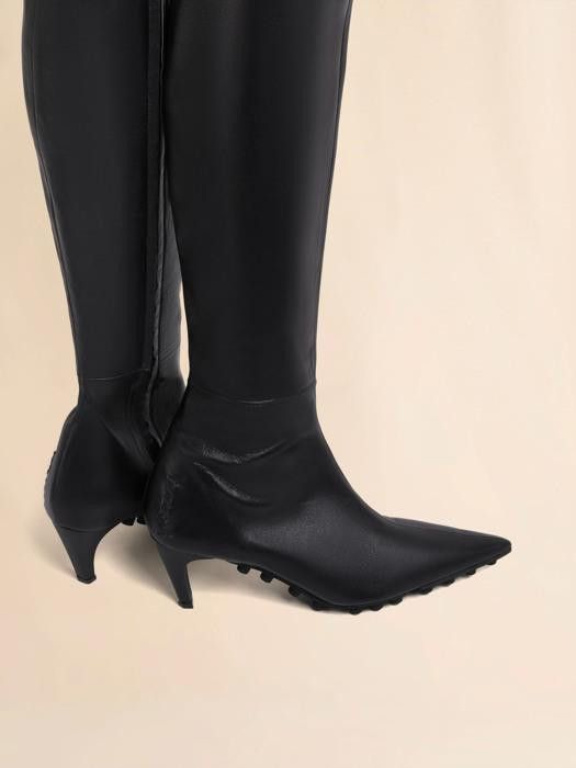 Marni o1w1db10326 Nappa Knee-High Spike Boot in Black Size US 9 / IT 39 - 2 Thumbnail