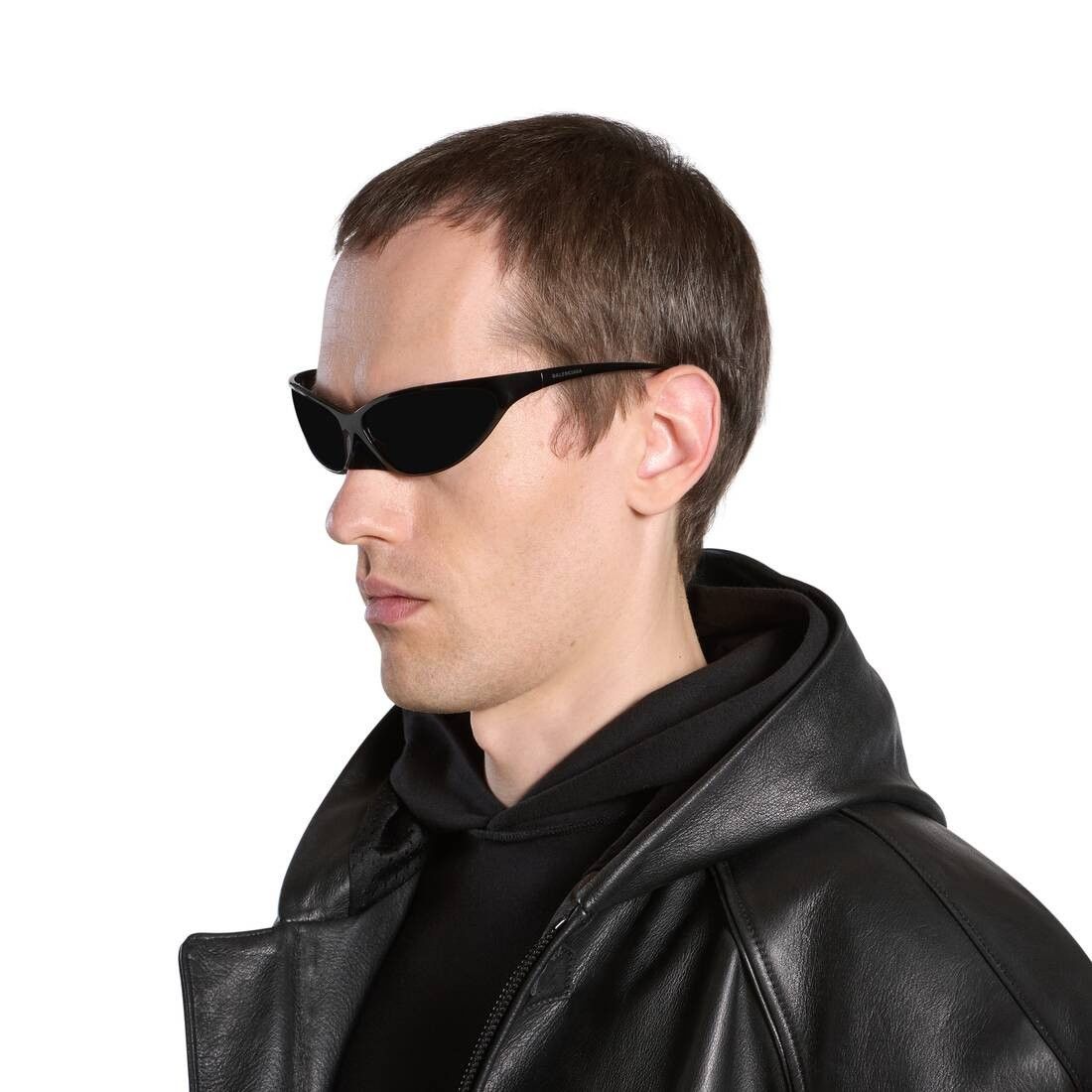 Balenciaga o1mt1gz0525 Size: OS / 4G Cat Sunglasses in Black Size ONE SIZE - 6 Thumbnail