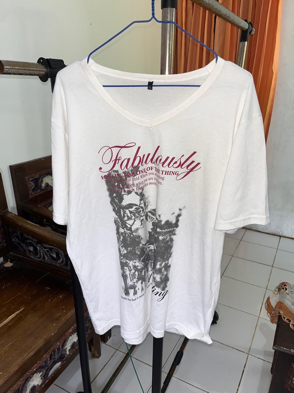 Japanese Brand Japanese Y2K Fabulousy Poem V Neck Tee Size US S / EU 44-46 / 1 - 6 Thumbnail