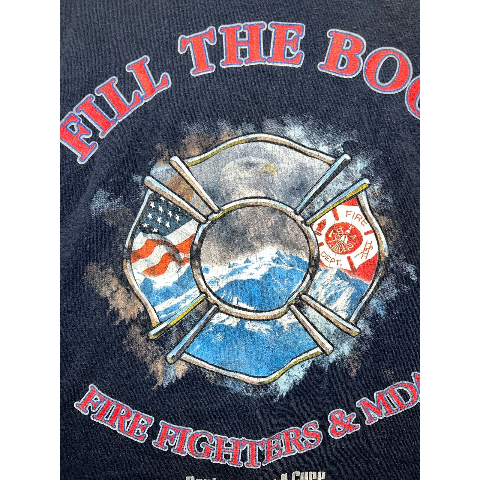 Gildan Fill The Boot Firefighter Shirt Fire Fighers & MDA Tee XL Size US XL / EU 56 / 4 - 7 Thumbnail