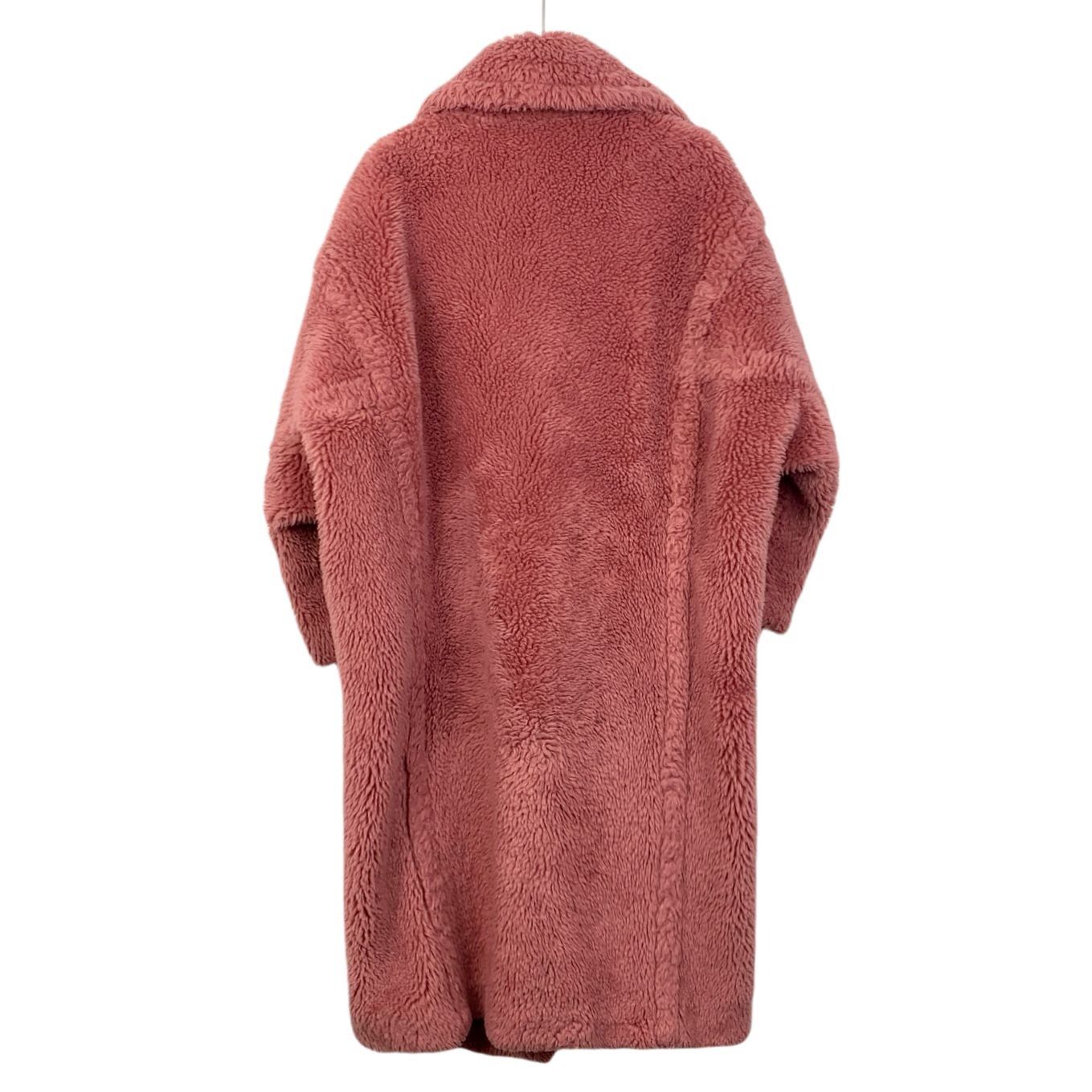 Max Mara Max Mara Womens Pink Teddy Bear Coat Longline Button Closure Size M / US 6-8 / IT 42-44 - 2 Thumbnail