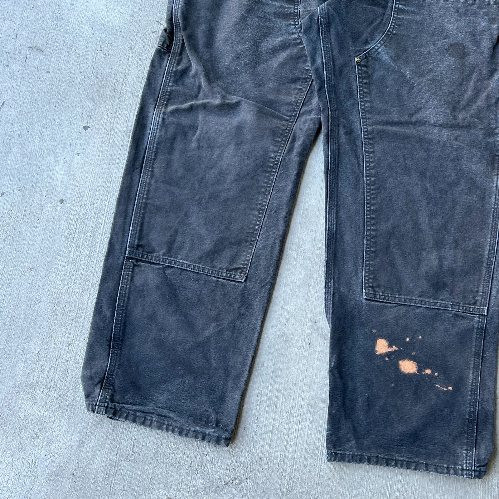 Carhartt × Vintage Carhartt faded black double knee work wear carpenter pants Size US 38 / EU 54 - 5 Thumbnail