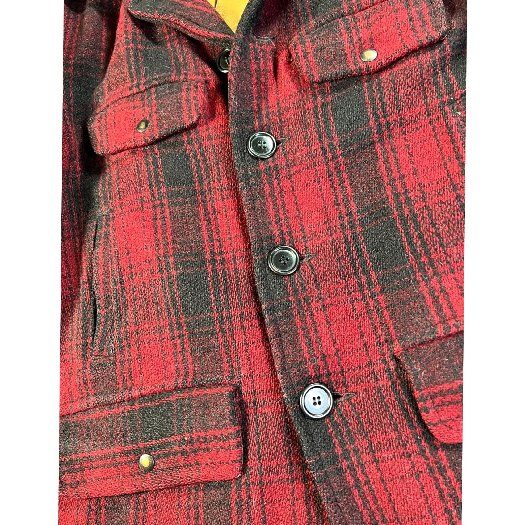 Carter's VINTAGE Carter's H.W. Carter & Sons Wool Hunting Jacket Mens XL Red Black 1950s Size US XL / EU 56 / 4 - 3 Thumbnail