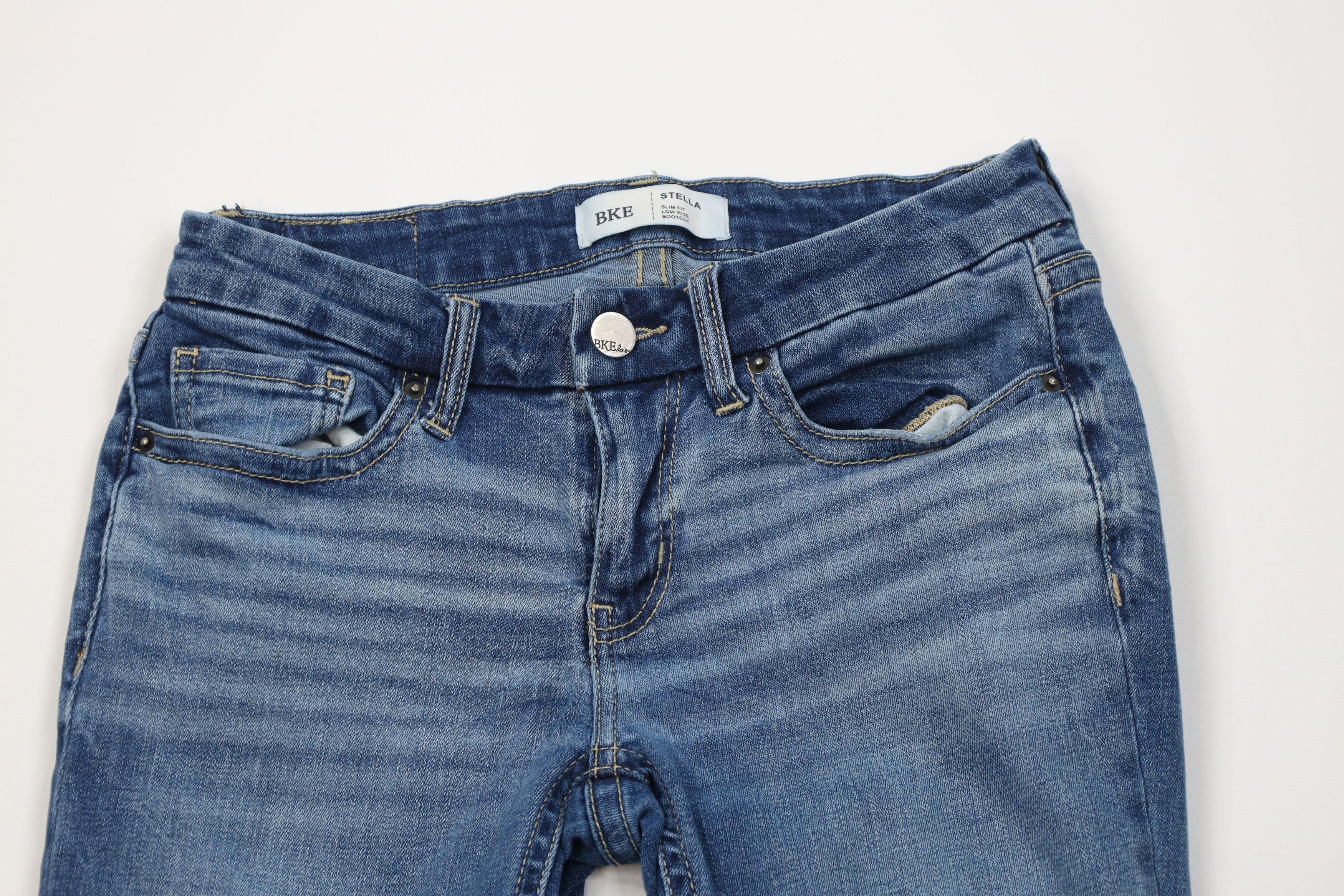 Vintage Buckle BKE Stitch Stretch Stella Slim Fit Bootcut Jeans Size 26" / US 2 / IT 38 - 2 Thumbnail