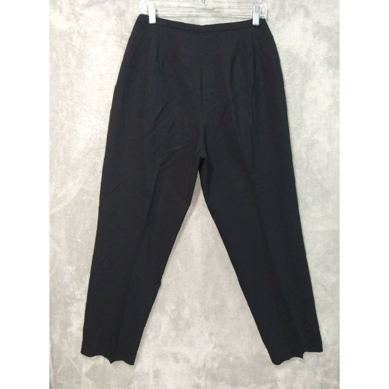 Brooks Brothers VINTAGE Brooks Brothers Dress Pants Womens 14P Petite Black Wool Flat Front High Rise Pants Girls Size 36" / US 14 / IT 50 - 2 Thumbnail