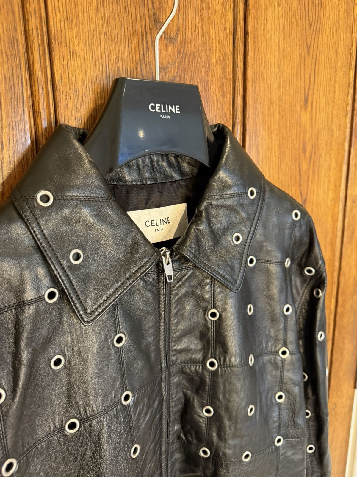 Celine $7k 🤑 FW22 Celine studded eyelet patchwork blouson jacket Size US M / EU 48-50 / 2 - 15 Thumbnail