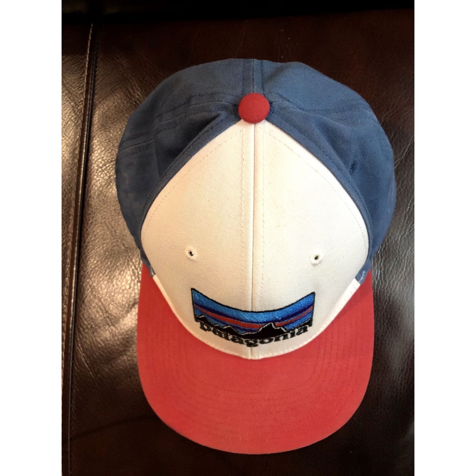 Patagonia Patagonia Trucker Hat Adjustable Snapback Red White Blue Embroidered Mens Size ONE SIZE - 3 Thumbnail