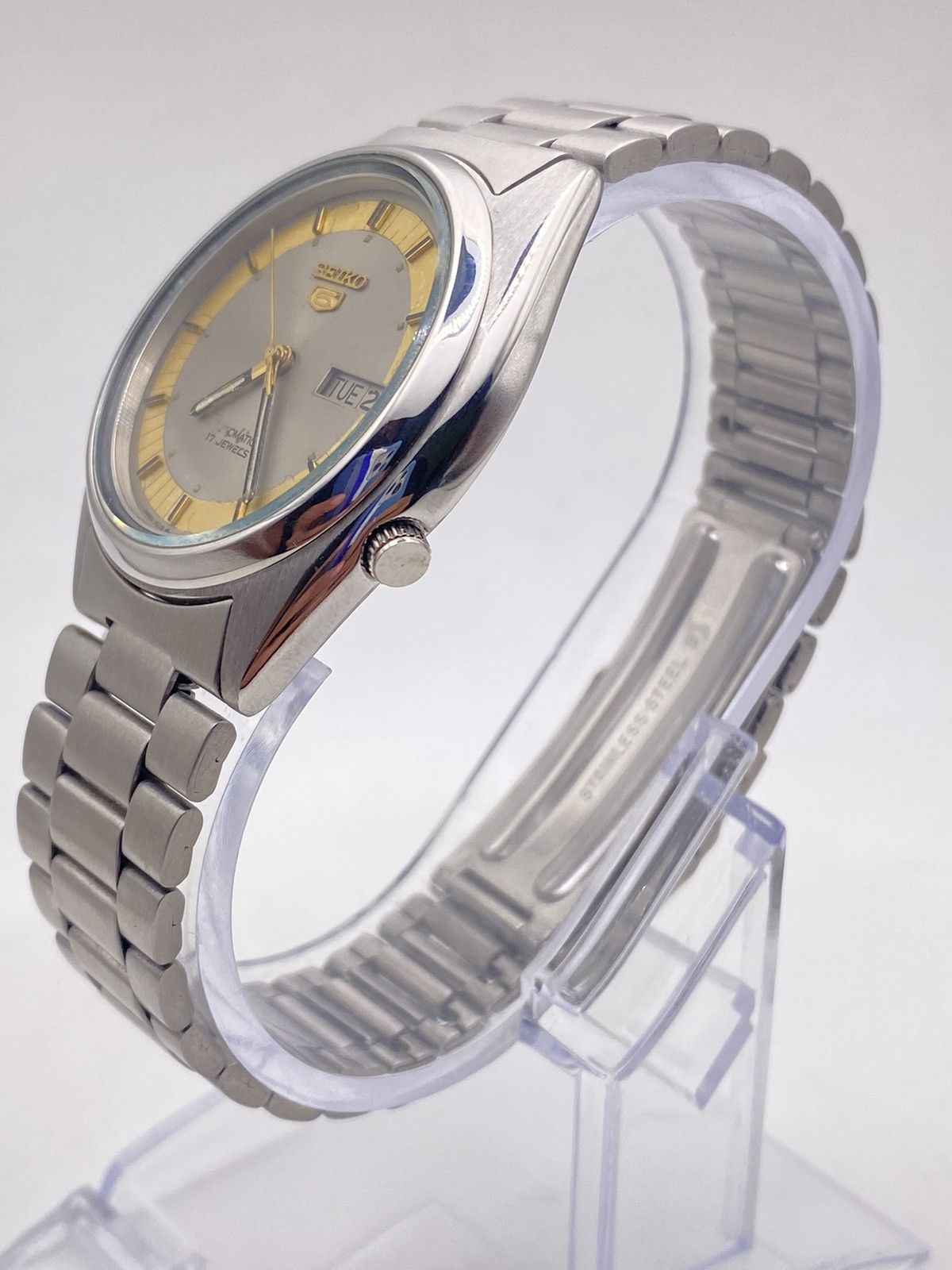 Seiko Vintage Seiko 5 Automatic 7009 Gray Dial Men’s Wristwatch Size 36 - 5 Thumbnail