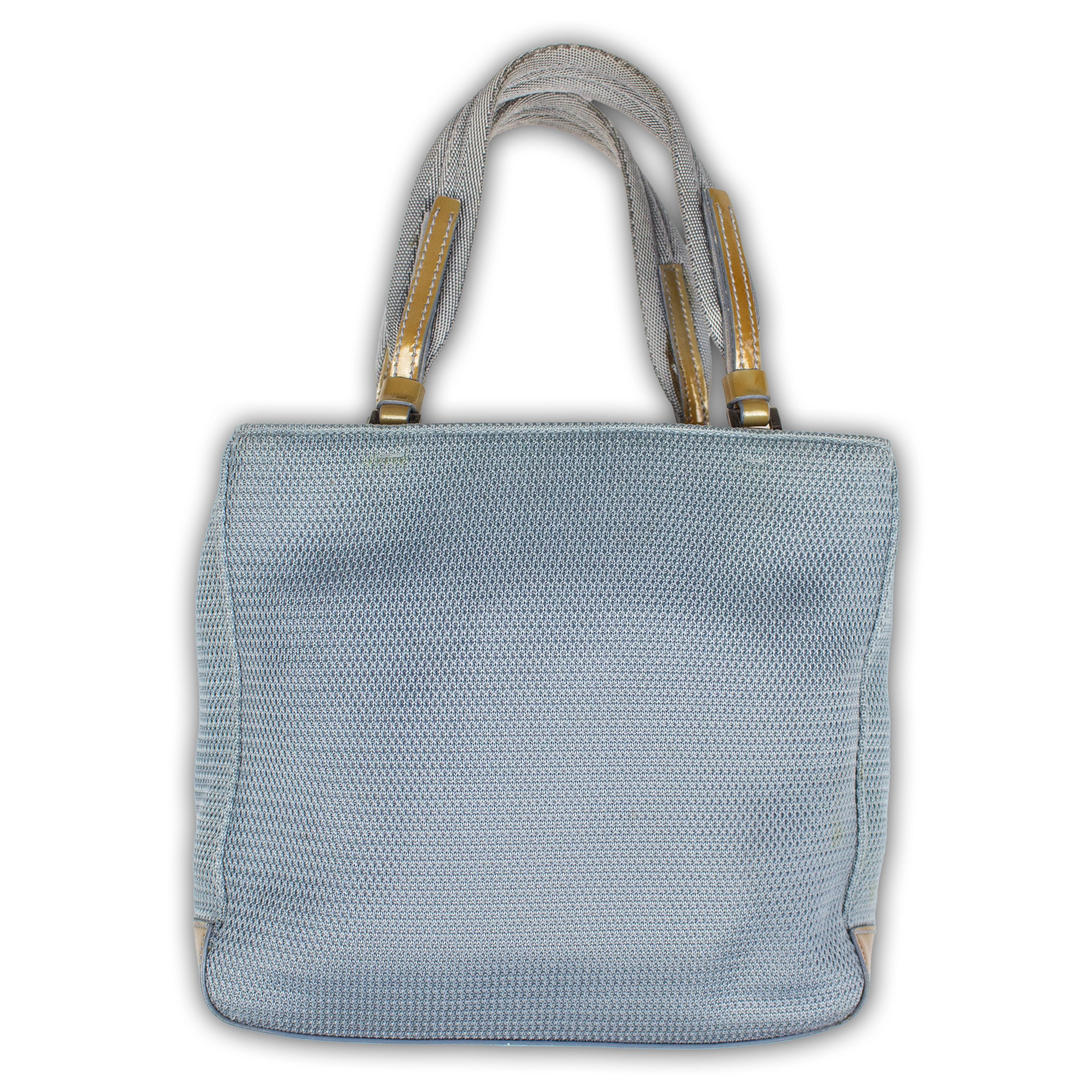 Prada Prada Vintage Baby Blue Nylon/Mesh Handbag Size ONE SIZE - 3 Thumbnail