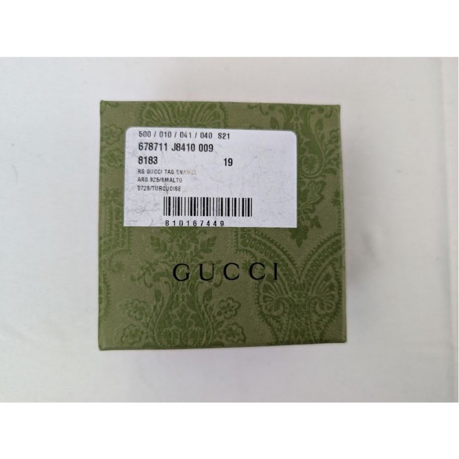 Gucci o1rshd1 Size: 19 / RG Gucci Tag Enamel in Turquoise Size ONE SIZE - 10 Thumbnail