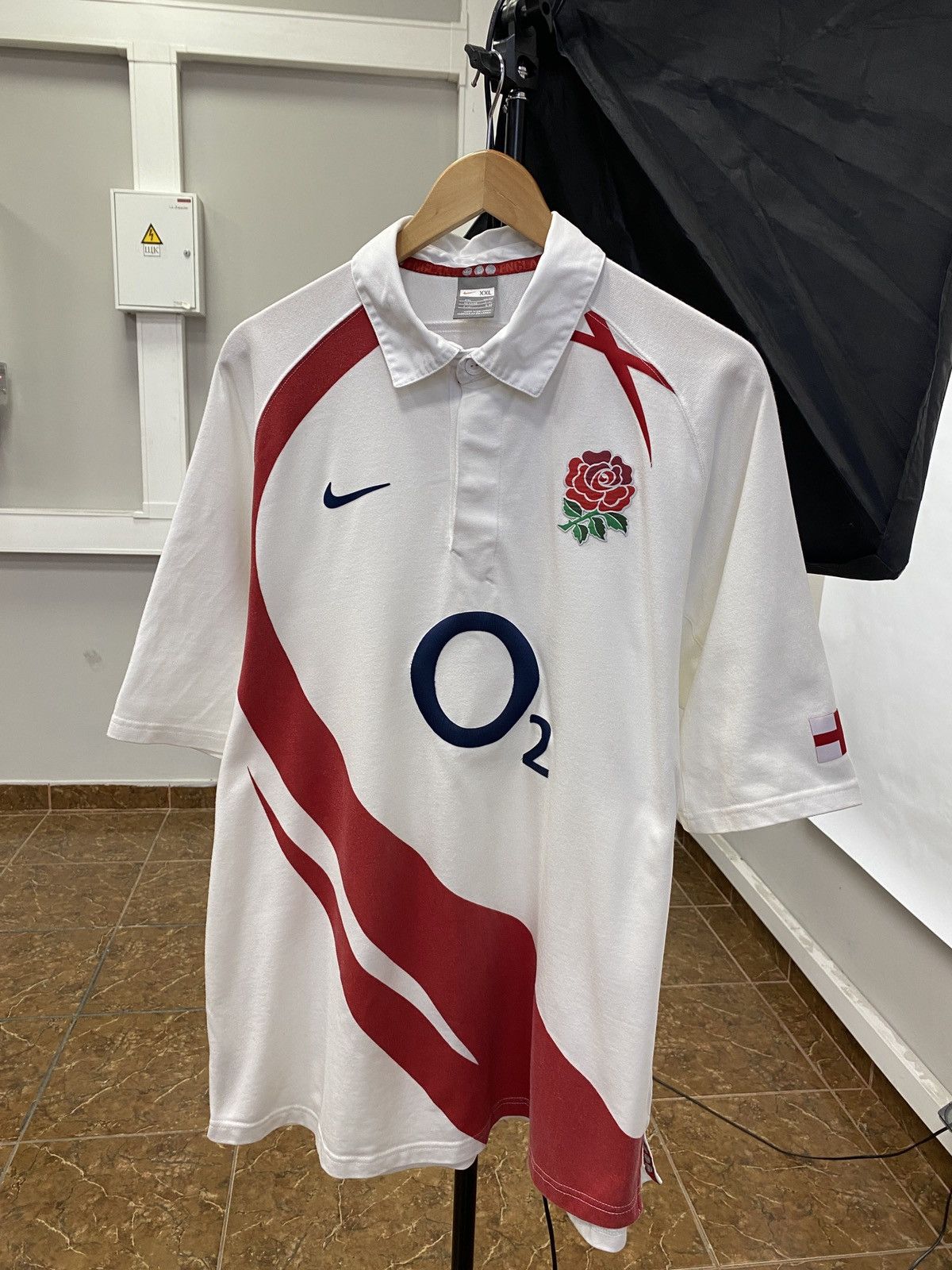 Nike 🏴󠁧󠁢󠁥󠁮󠁧󠁿 Vintage Y2K Nike Rugby England Polo T-Shirt Rare Retro Size US XXL / EU 58 / 5 - 1 Thumbnail