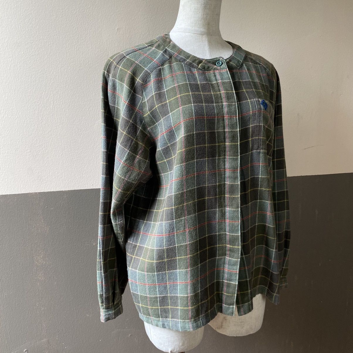 Dior Christian Dior Vintage Green Checkered Long Sleeve Shirt Size M / US 6-8 / IT 42-44 - 17 Thumbnail