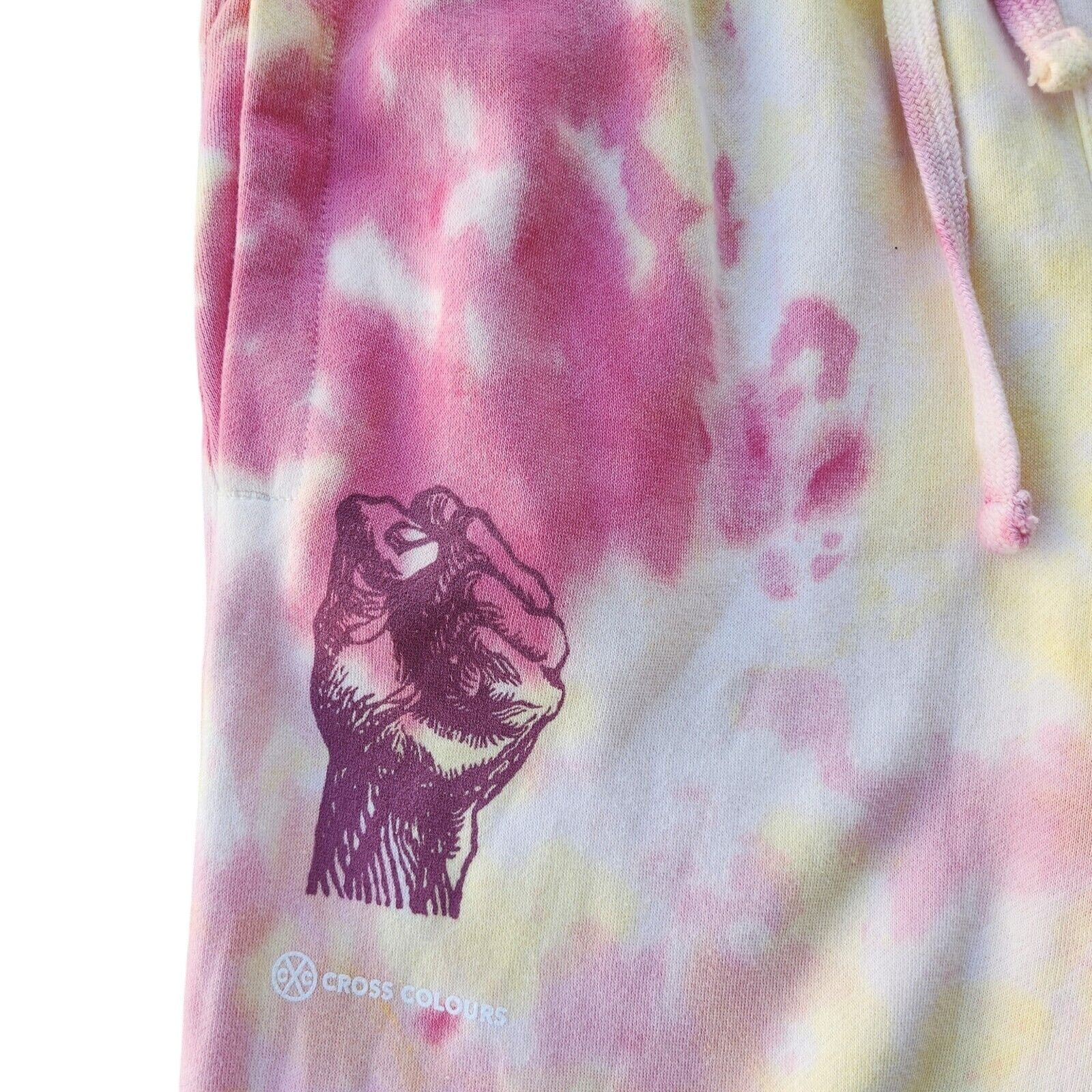 Cross Colours Cross Colours Women Pink Tie Dye Sporty Sweatpants Size L Size 33" - 3 Thumbnail