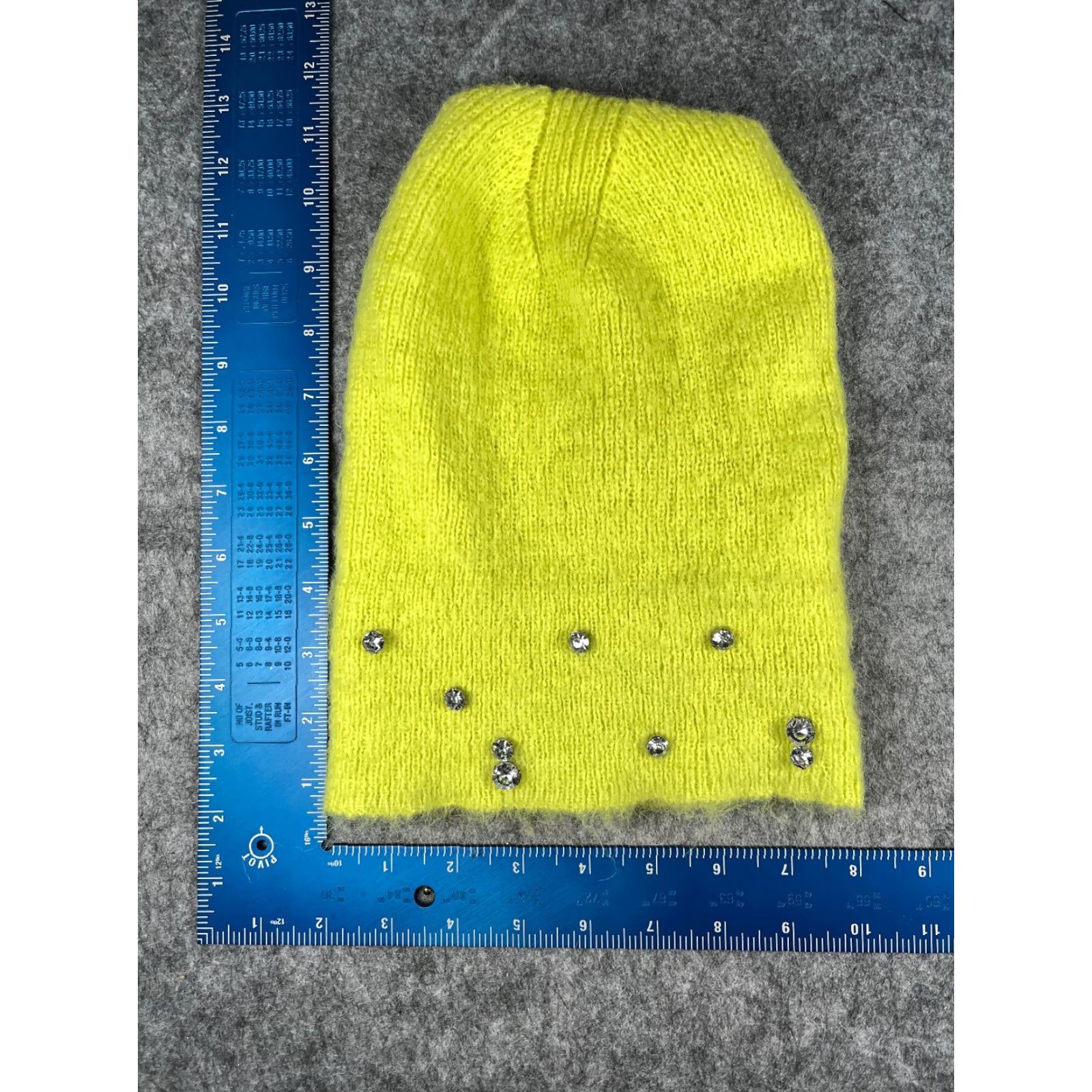 Vintage A New Day Beanie Toque Women's One Size Neon Green Knit Rhinestone Polyester NEW Size ONE SIZE - 5 Thumbnail