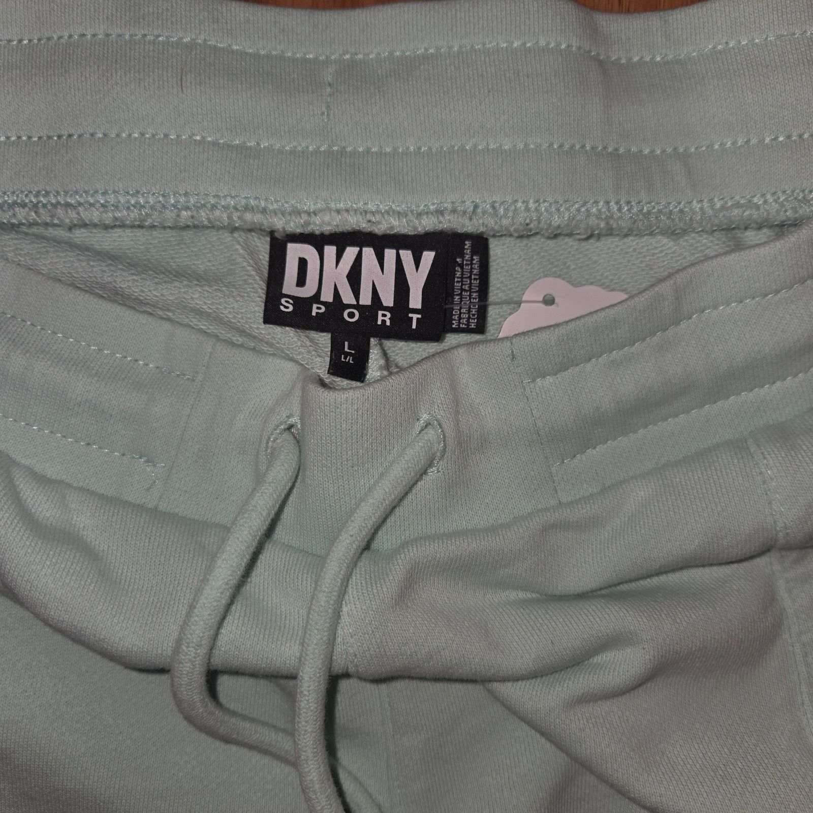 DKNY DKNY SPORT Women's Soft Teal Capri Sweatpants - L Size 35" - 6 Thumbnail