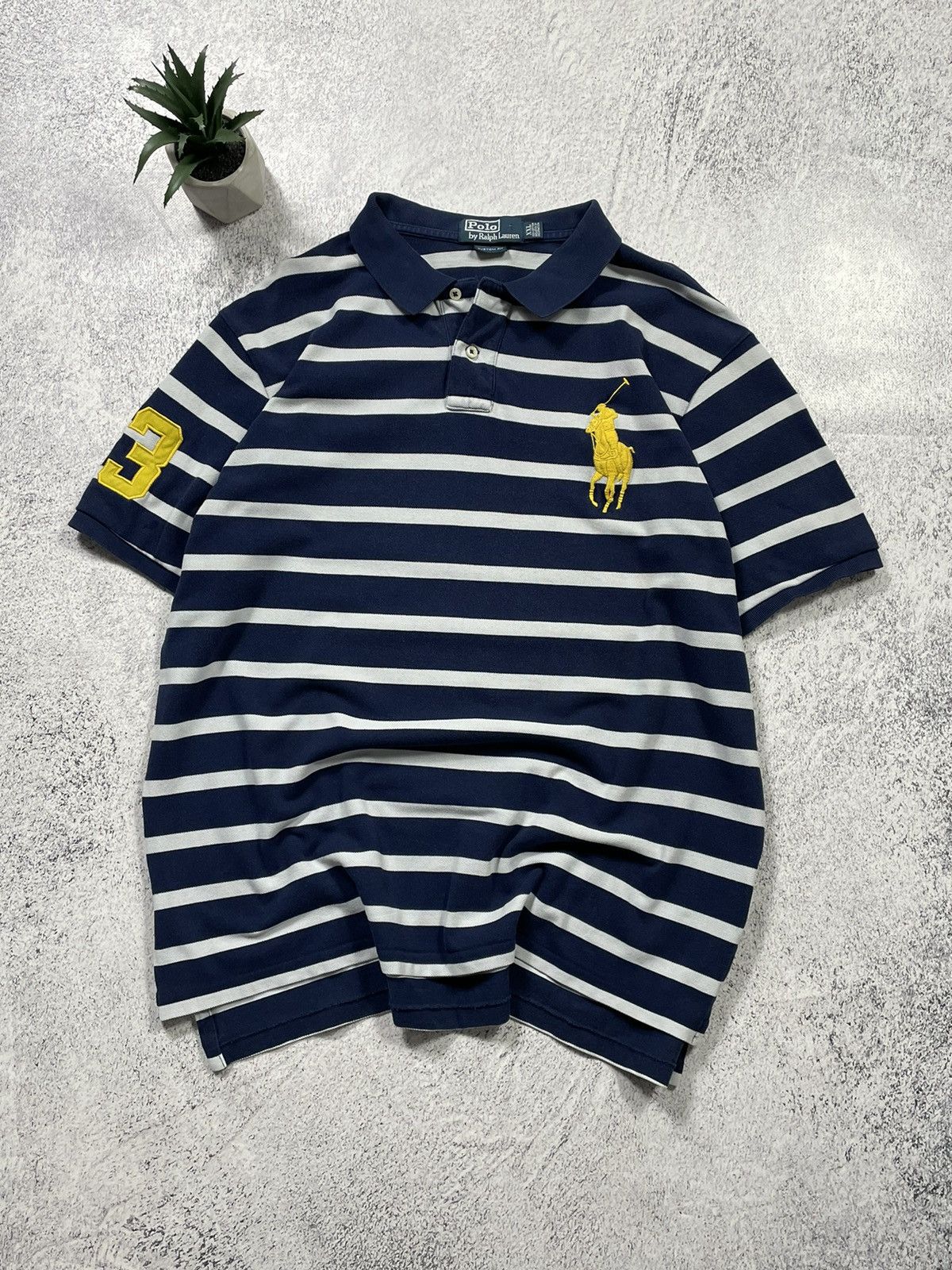 Other Vintage 90’s Polo Ralph Lauren #3 Striped T-shirt Size US XXL / EU 58 / 5 - 1 Thumbnail