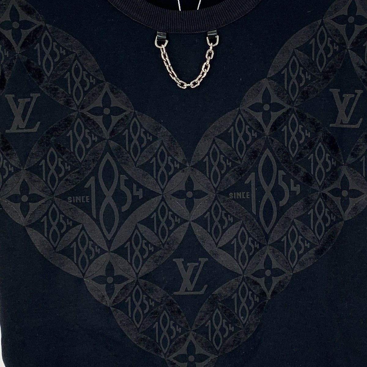 Louis Vuitton Louis Vuitton Black Logo Old Flower Print Cotton T-Shirt Size M / US 6-8 / IT 42-44 - 5 Thumbnail