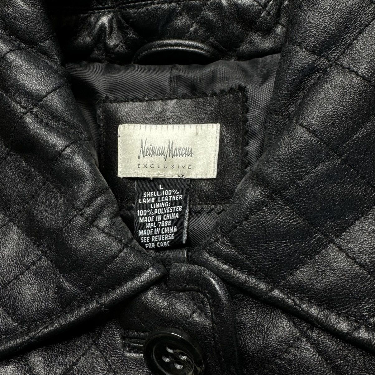 Neiman Marcus quilted lamb leather coat