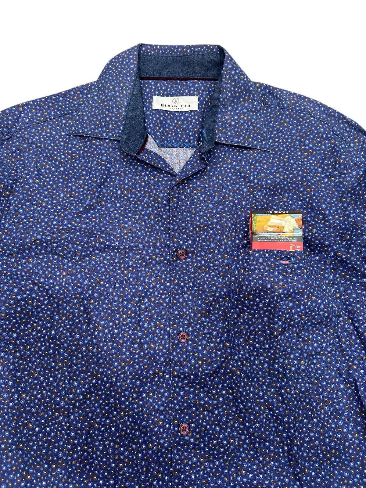 Issey Miyake Bugatchi Uomo Shirt Men Blue Ballon Size US M / EU 48-50 / 2 - 2 Thumbnail