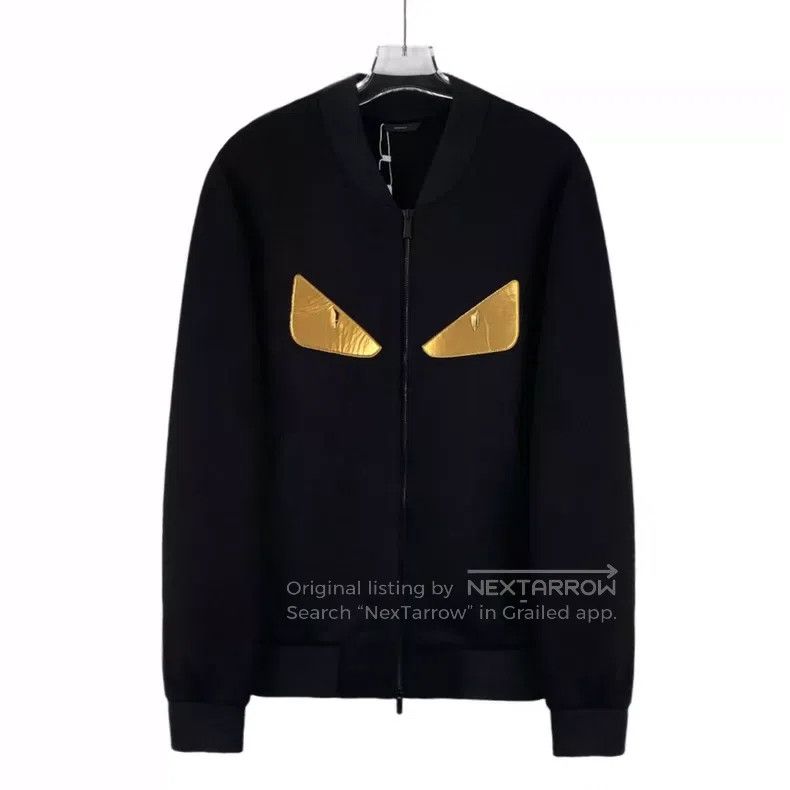 Fendi Fendi Black Little Monster Eye Collar Zipper Long Sleeve J Size US S / EU 44-46 / 1 - 1 Thumbnail